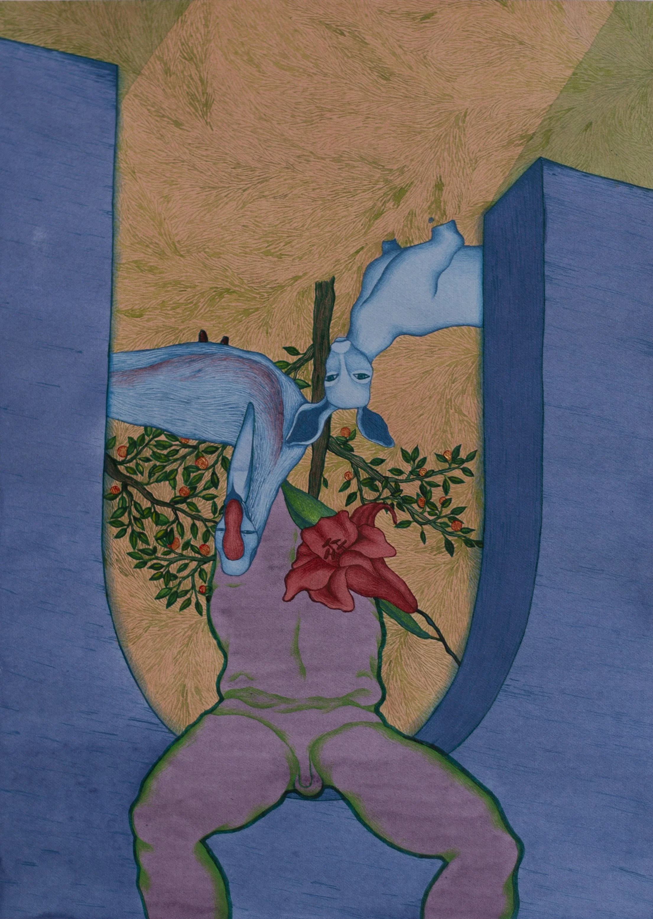Skopeo, 2020,
Acrylic and watercolor on paper,
22×30 cm