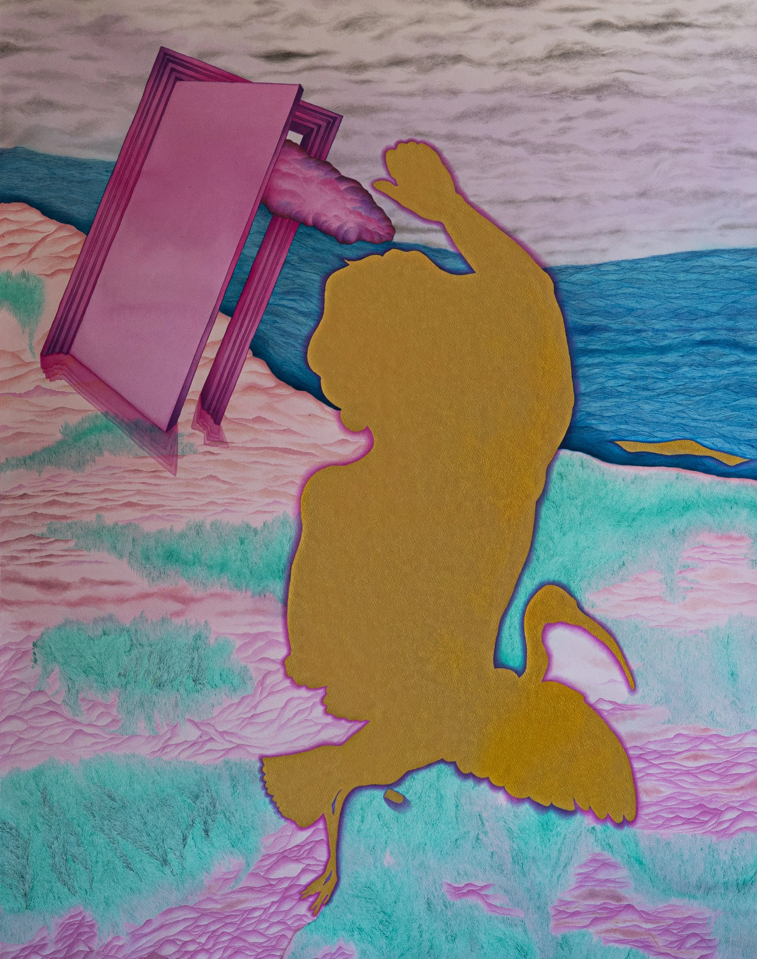 Absence-presence II, 2026,
Acrylic on paper,
80×110 cm