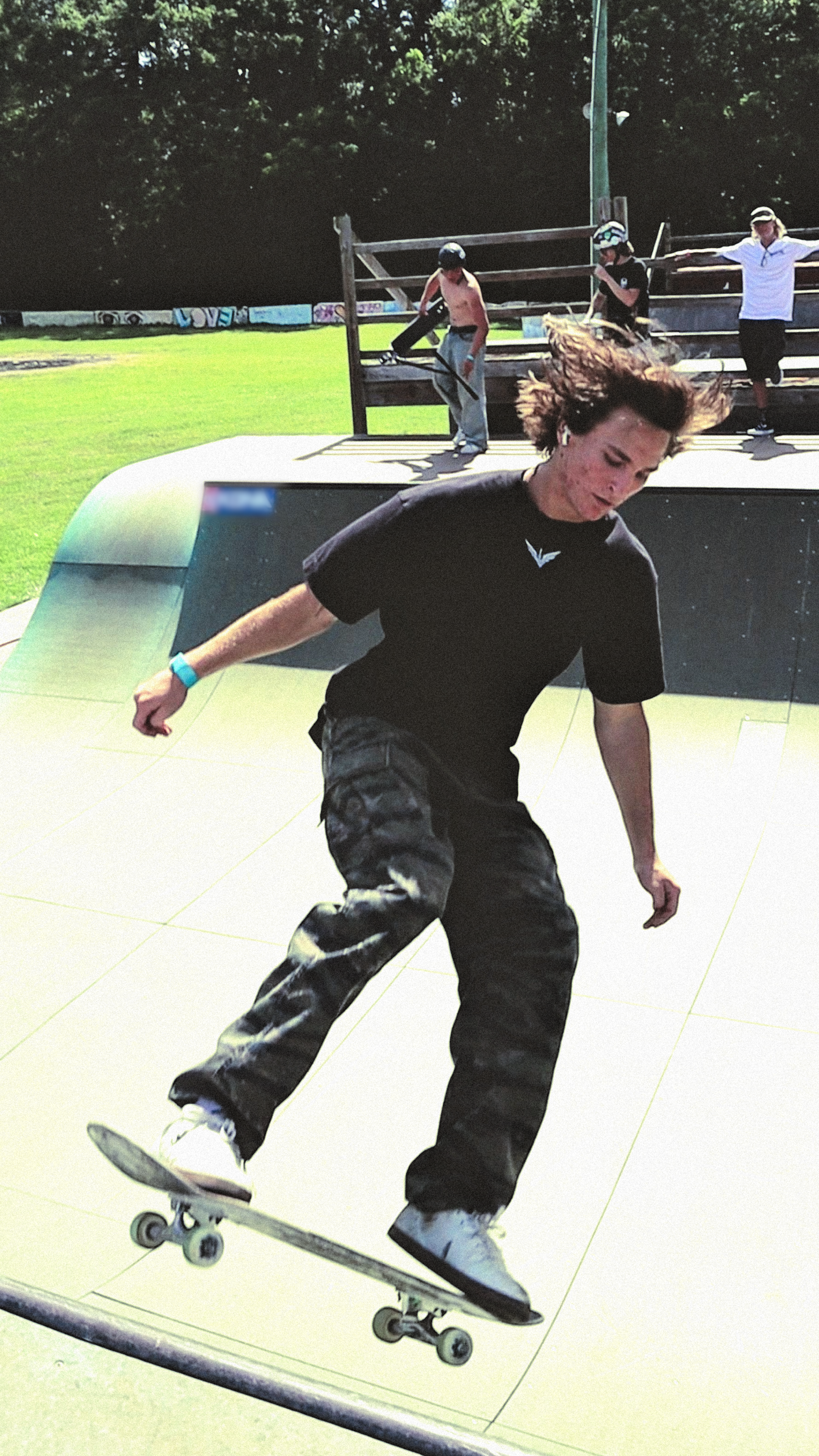 Local Skater enjoying the comfort of Saviors United Origin Series Tee while working toward his dream of becoming a Professional Skater.