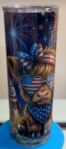 Fourth of July Highland Cows