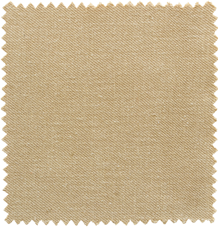 A close-up photo of beige fabric with a textured weave pattern.
