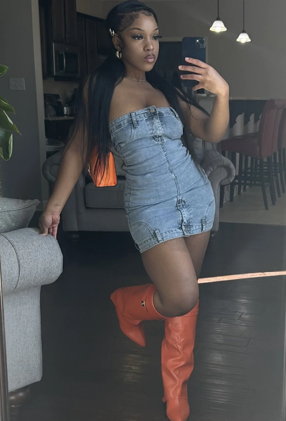 Trendy Denim Dress