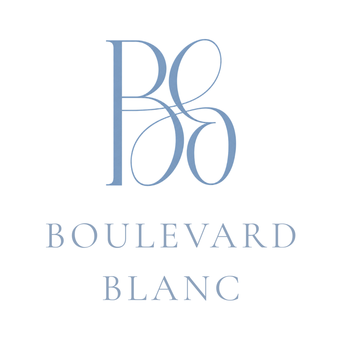 A logo consisting of stylized overlapping letters 'R' and 'B' in shades of blue with the text 'ROULAND BLANC' underneath.