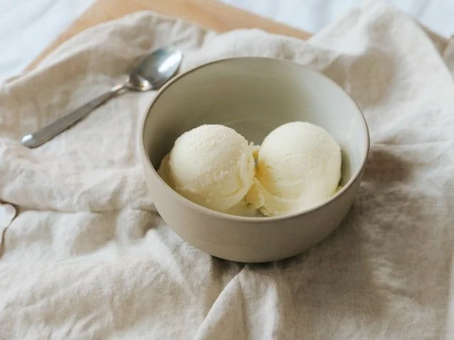Helado artesanal de Vainilla
