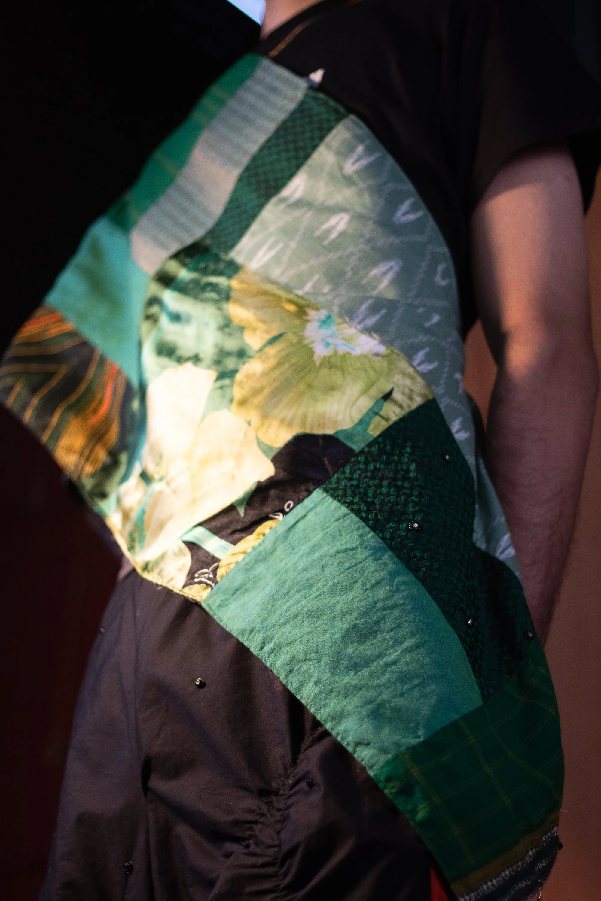 Green Patchwork Scarf