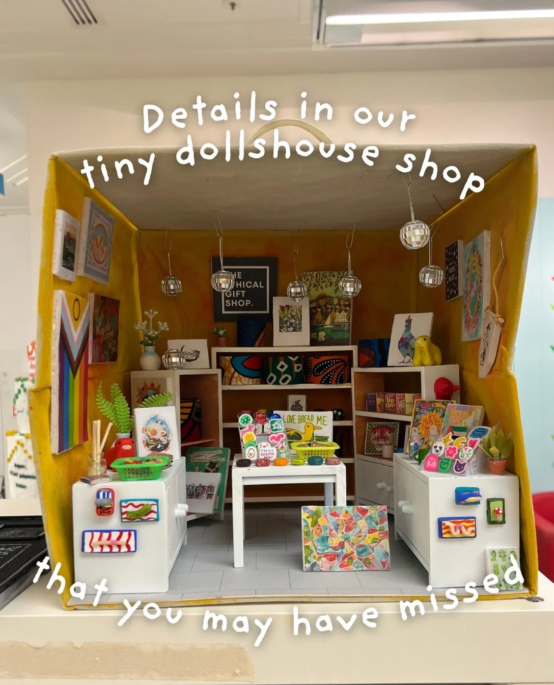 A few months ago in a retailers meeting, @papertalesshop and @culla.co pitched the brilliant (and slightly mad) idea of creating a massive dollshouse of all of our little shops. Cut to Alan doing the absolute most to fit as much as possible in a 30x3
