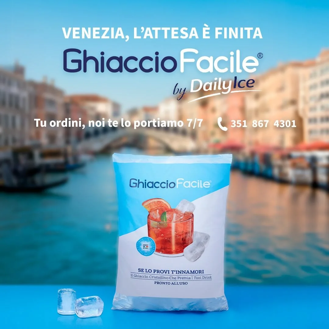 ❄️ DAILY ICE &Egrave; OPERATIVO A VENEZIA ❄️

Da questo momento siamo attivi su tutta la laguna con consegne giornaliere di Ghiaccio Facile&reg; marchiato Daily Ice.
Che sia per un locale, un ristorante, un evento o una serata piena, il ghiaccio arri