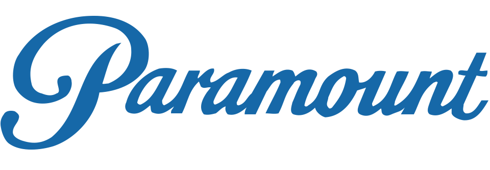 Paramount logo in blue cursive font
