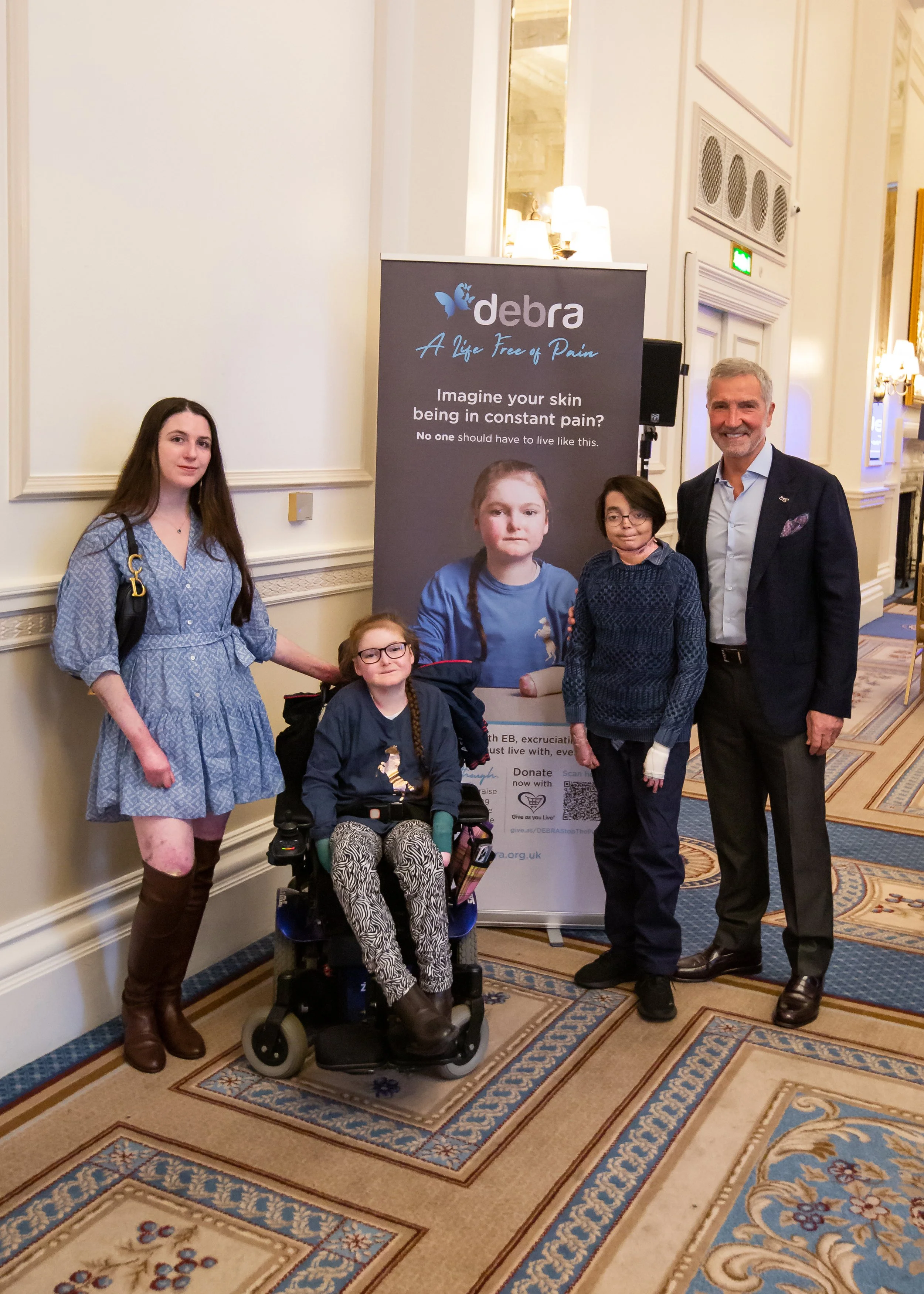 Graeme Souness at a DEBRA event. (Image Credit: DEBRA).