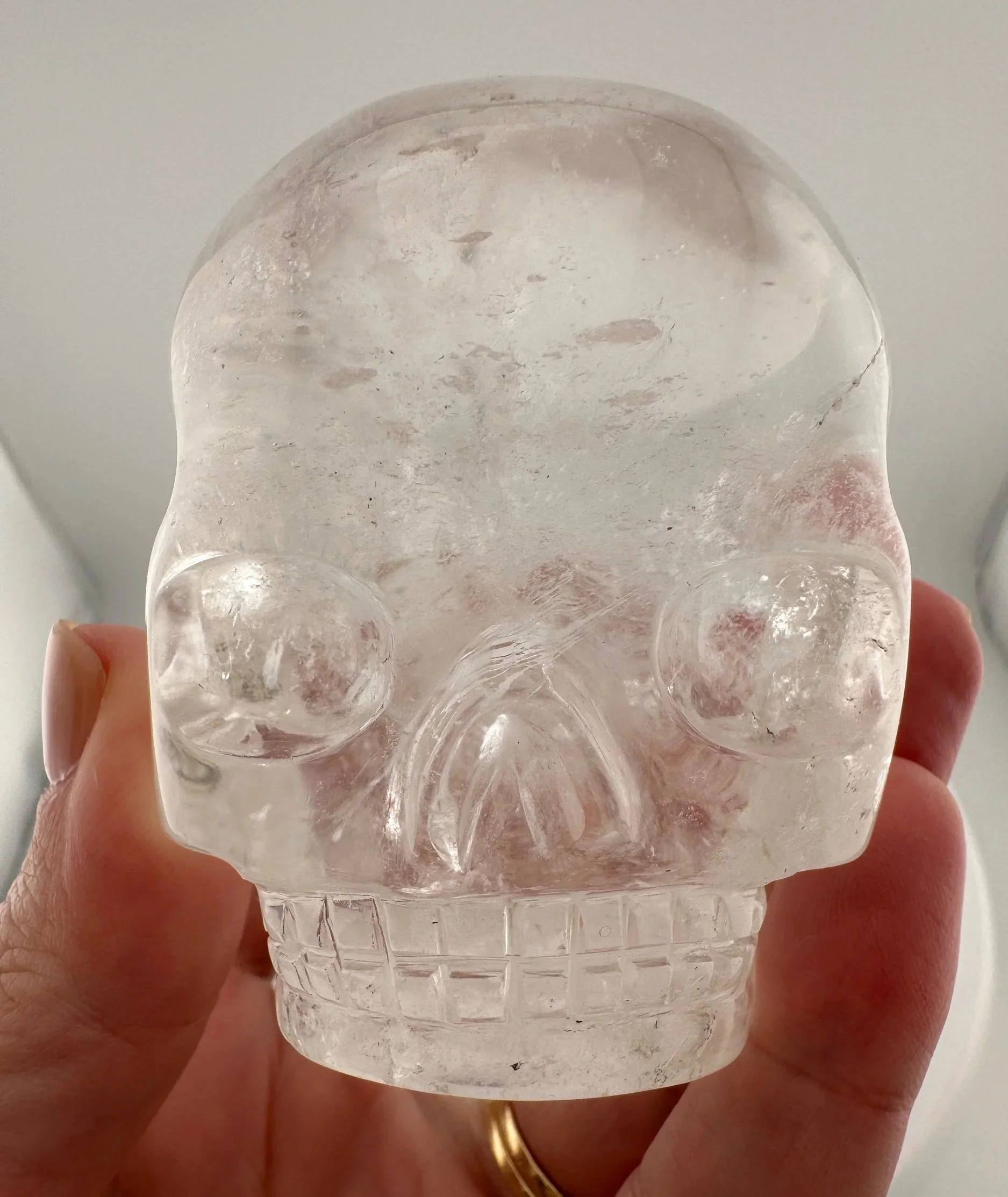 Sirius Quartz Magical Child Skull carved by Leandro de Souza