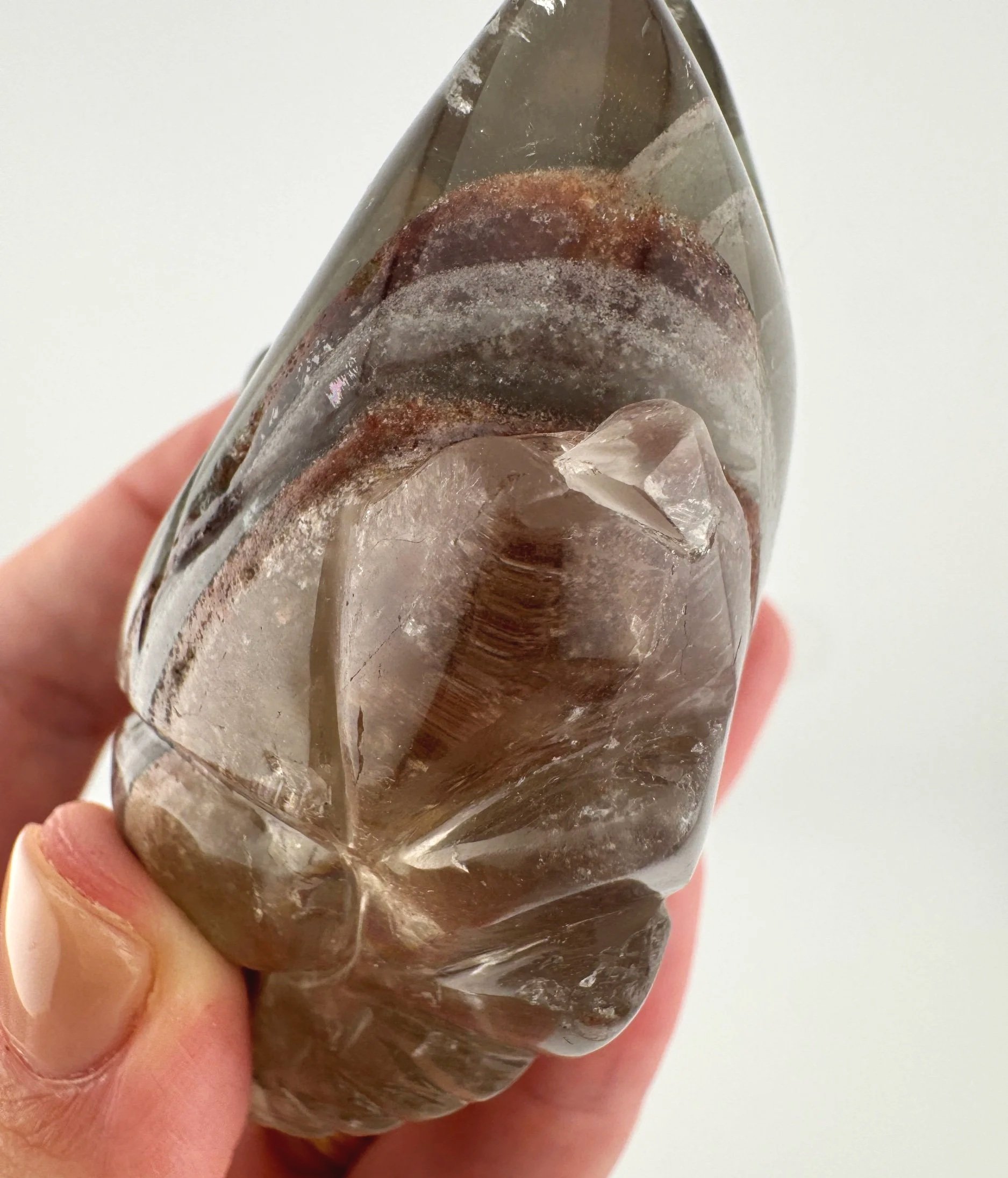 Leandro de Souza Chlorite Phantom Garden Quartz Dragon Skull