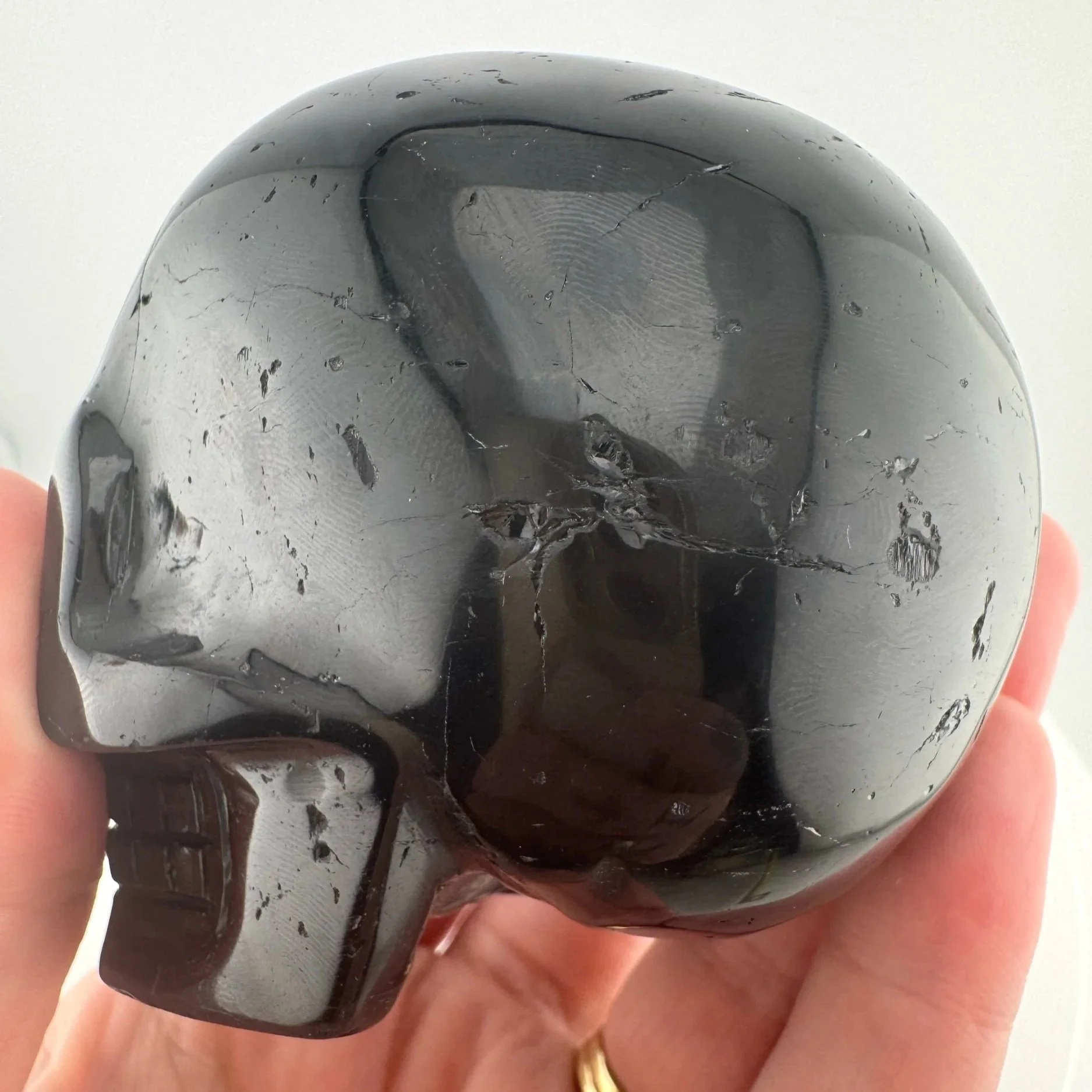 Leandro de Souza Black Tourmaline Skull