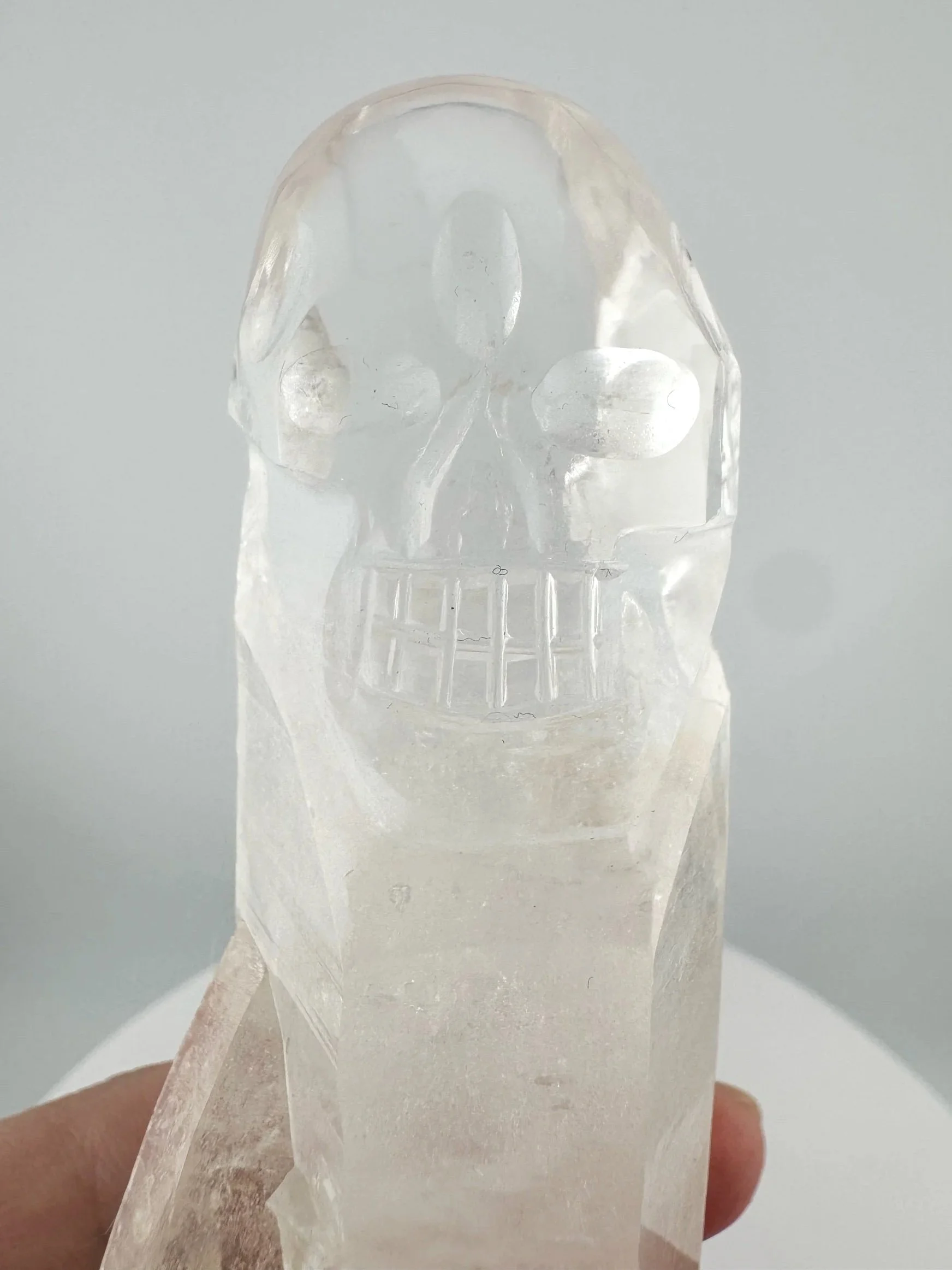 Leandro de Souza Cathedral Quartz Shaman Skull Wand
