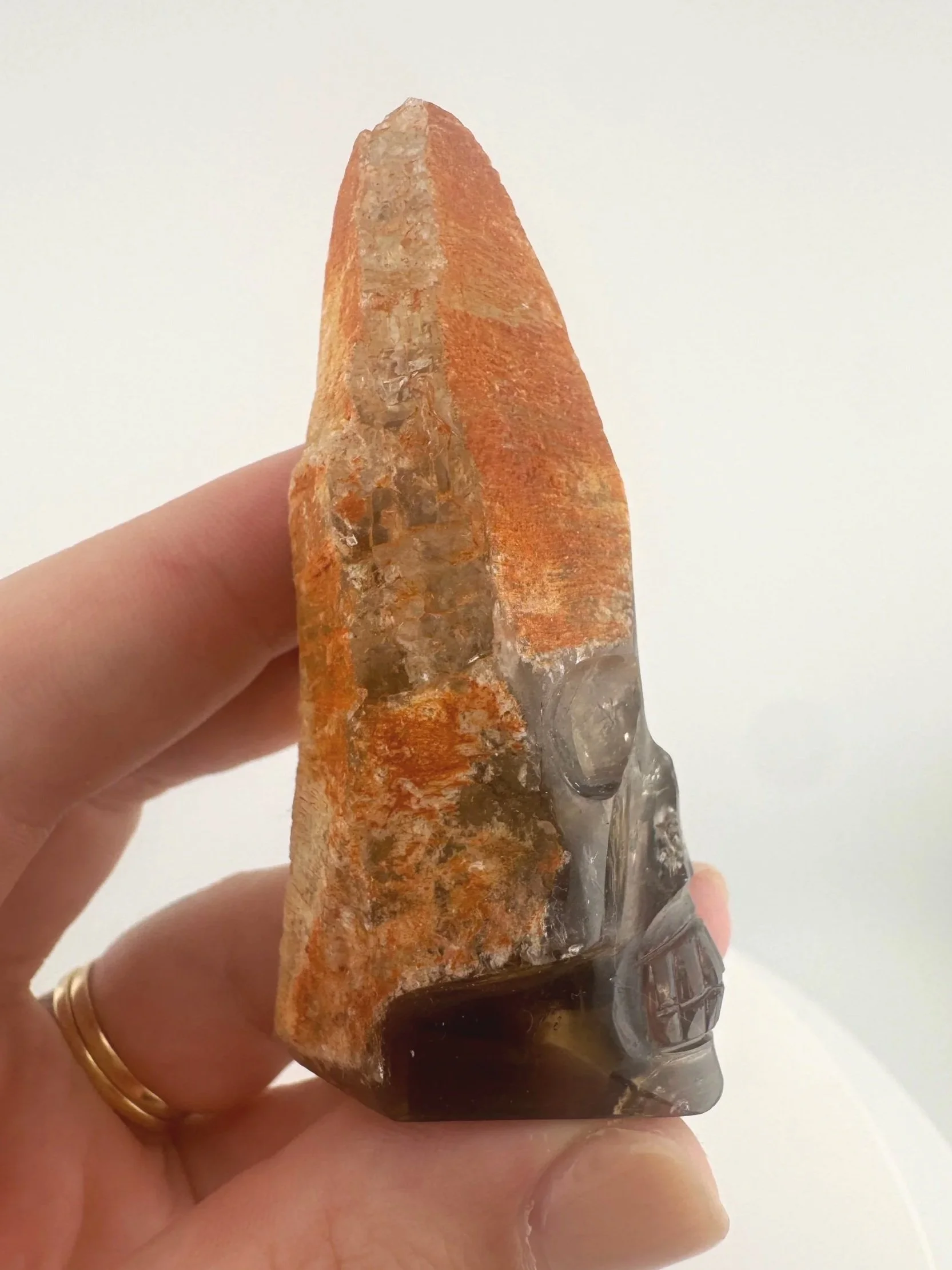 Igor de Souza Morion Tangerine Quartz Shaman Skull