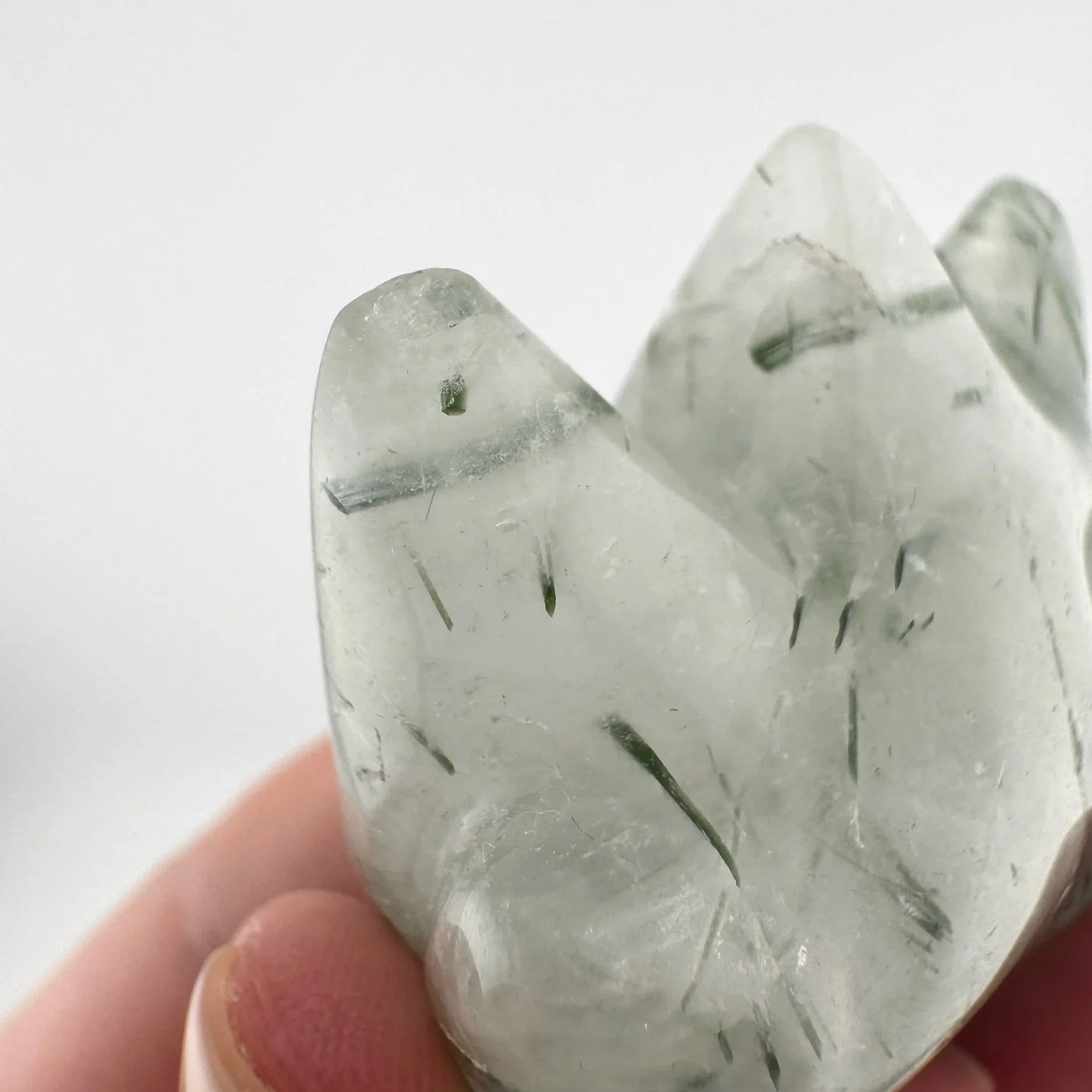 Leandro de Souza Epidote in Quartz Dragon Skull