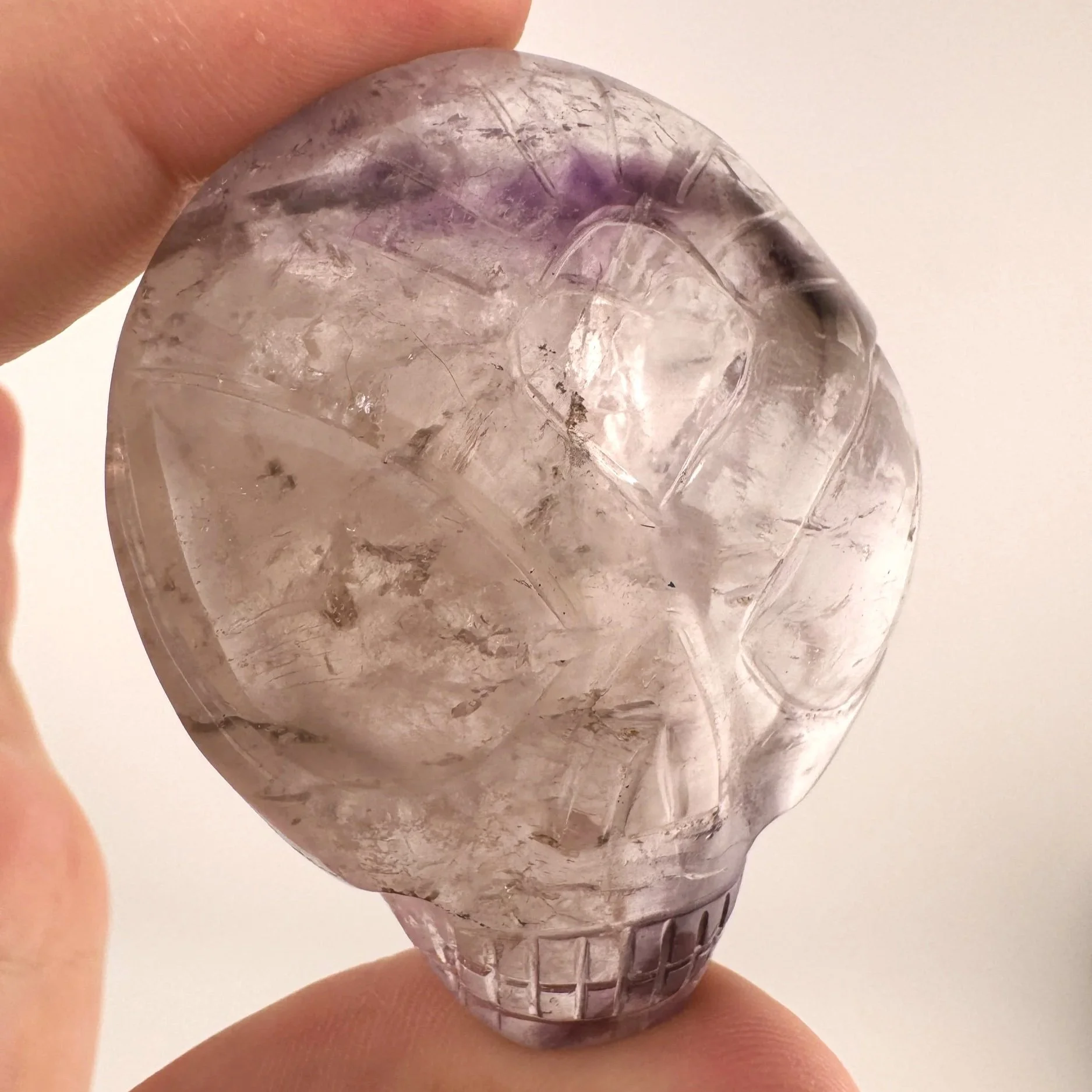 Leandro de Souza Elestial Trapiche Amethyst Palm Skull