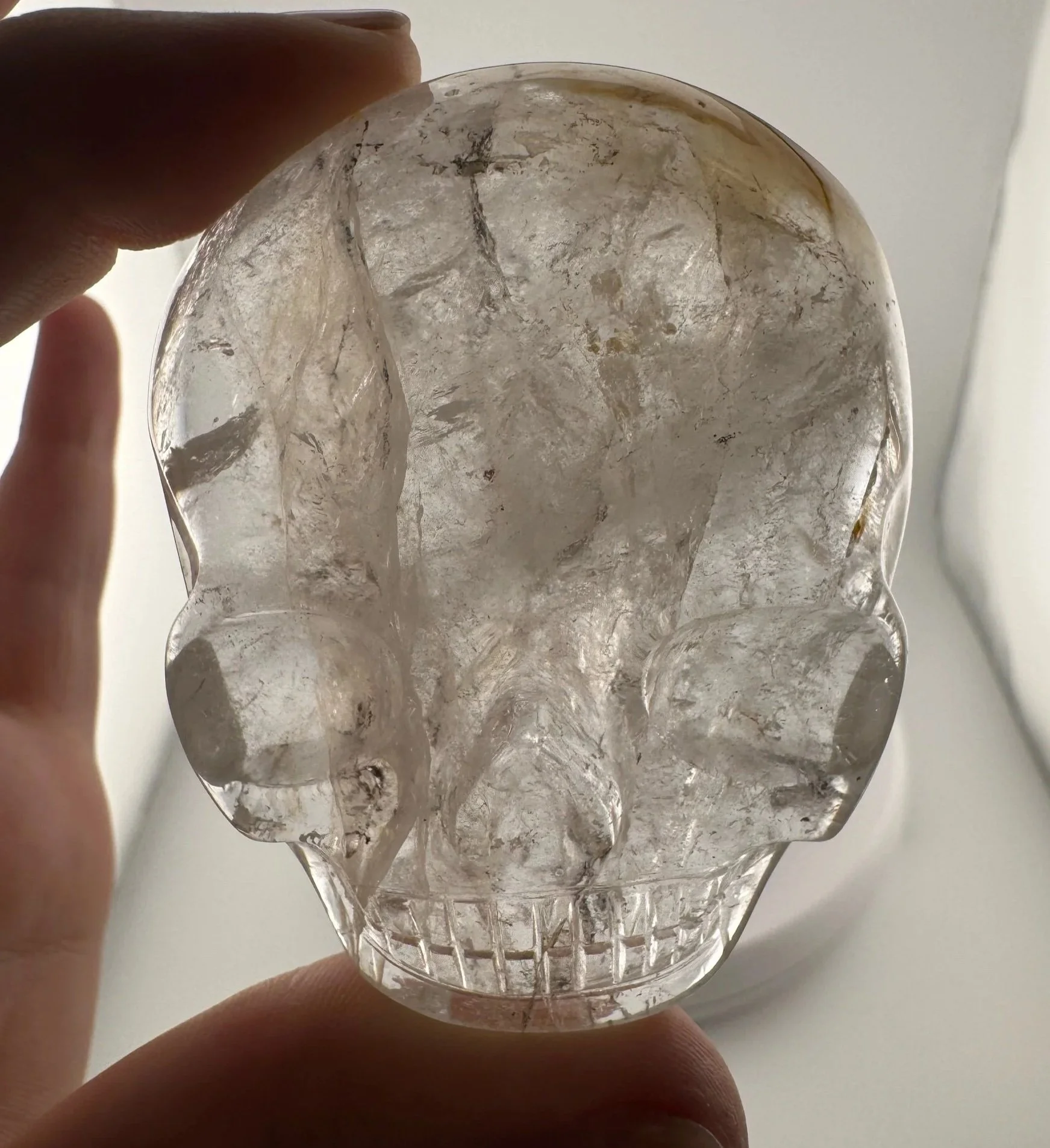 Leandro de Souza Chalcedony in Quartz Magical Child Palm Skull