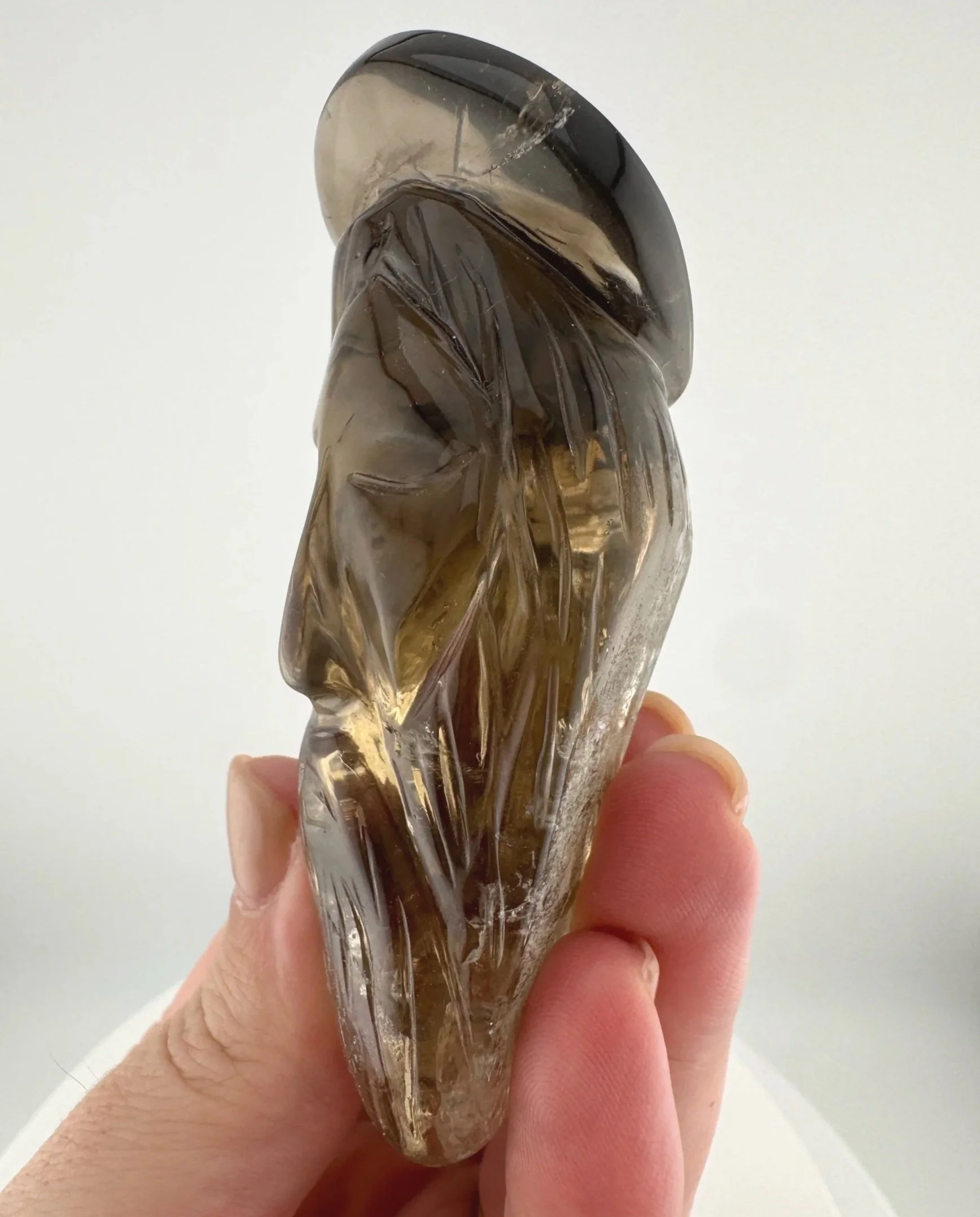 Leandro de Souza Smoky Citrine Jesus Carving