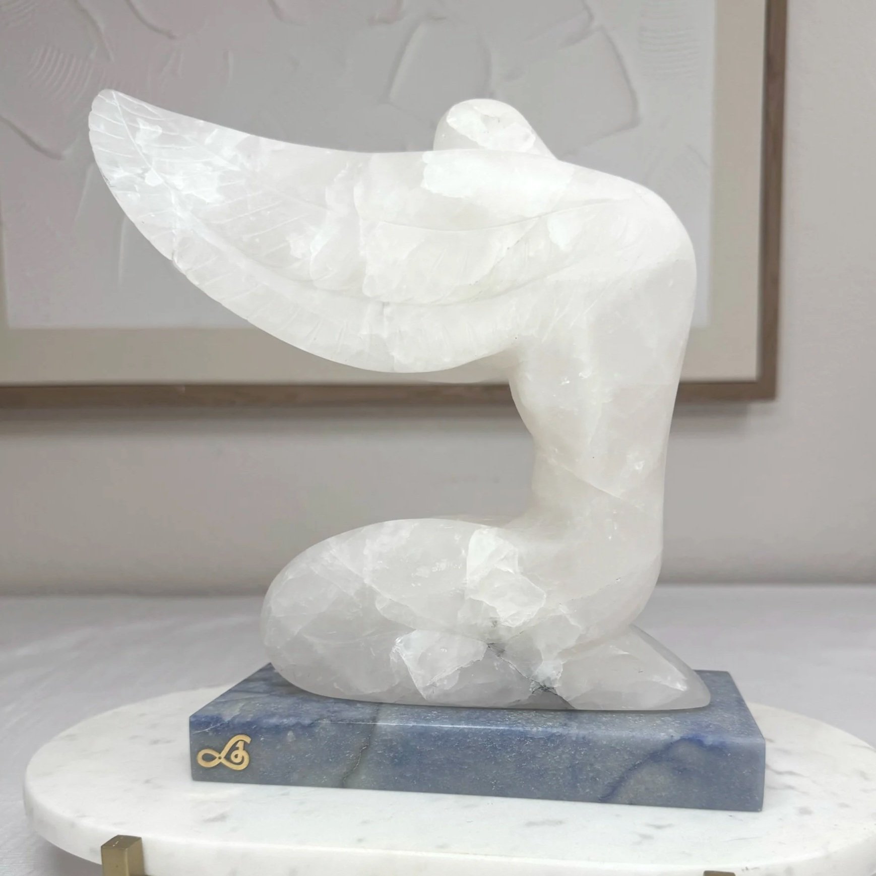 Leandro de Souza Praying Angel Sculpture