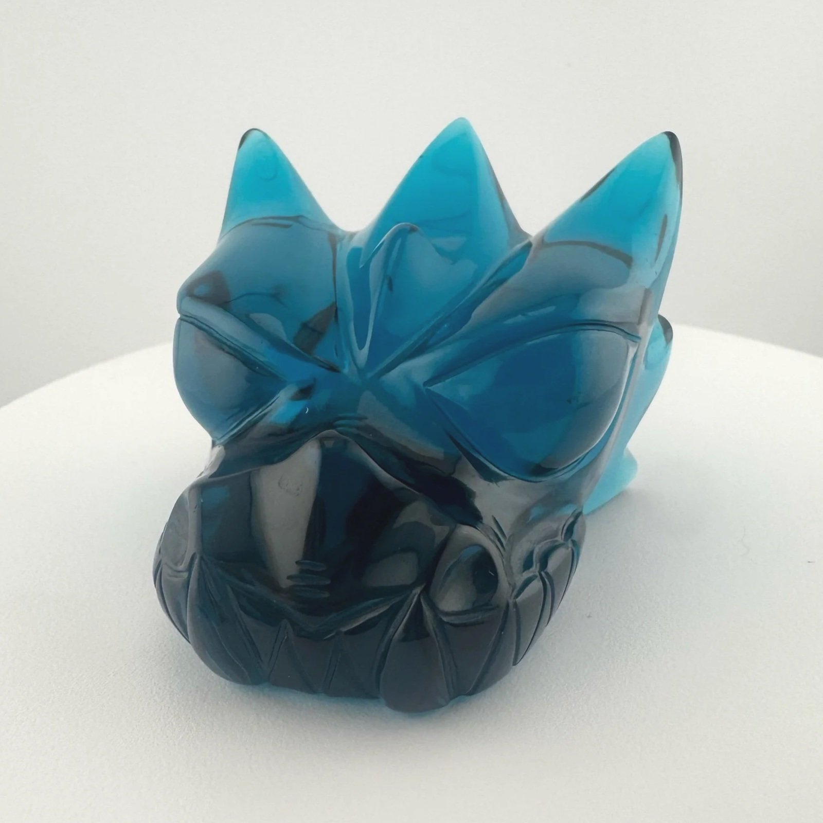 Leandro de Souza Blue Obsidian Dragon Skull