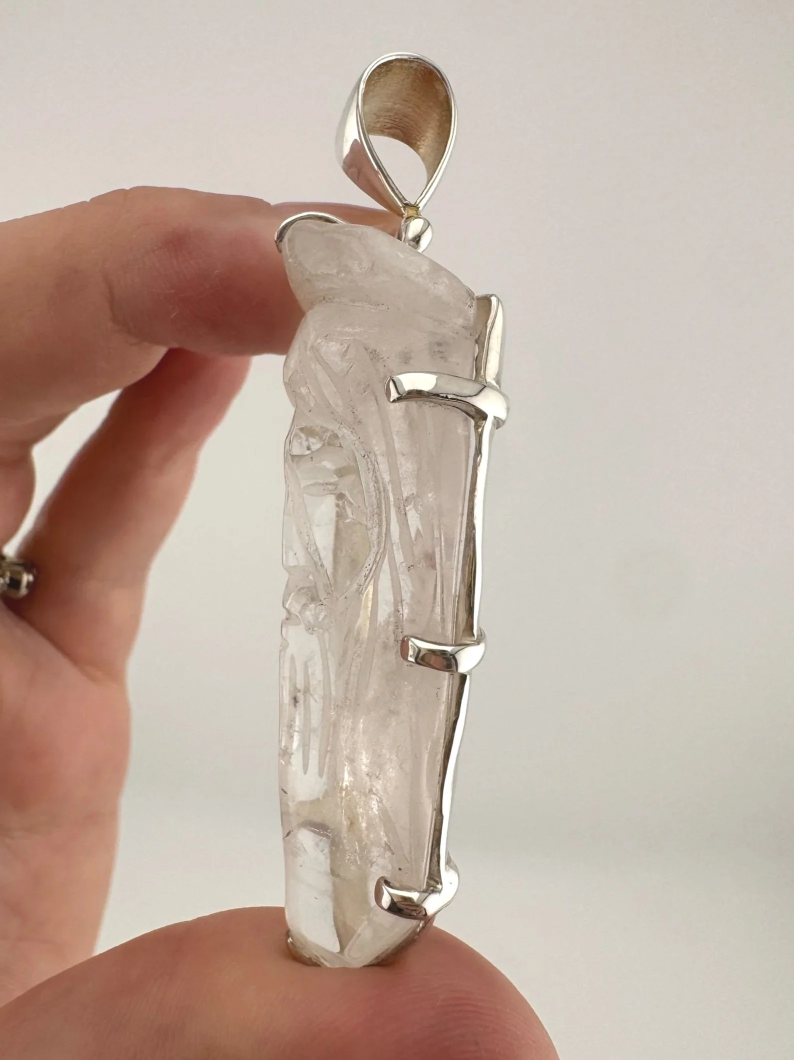 Leandro de Souza Cathedral Quartz Jesus Pendant