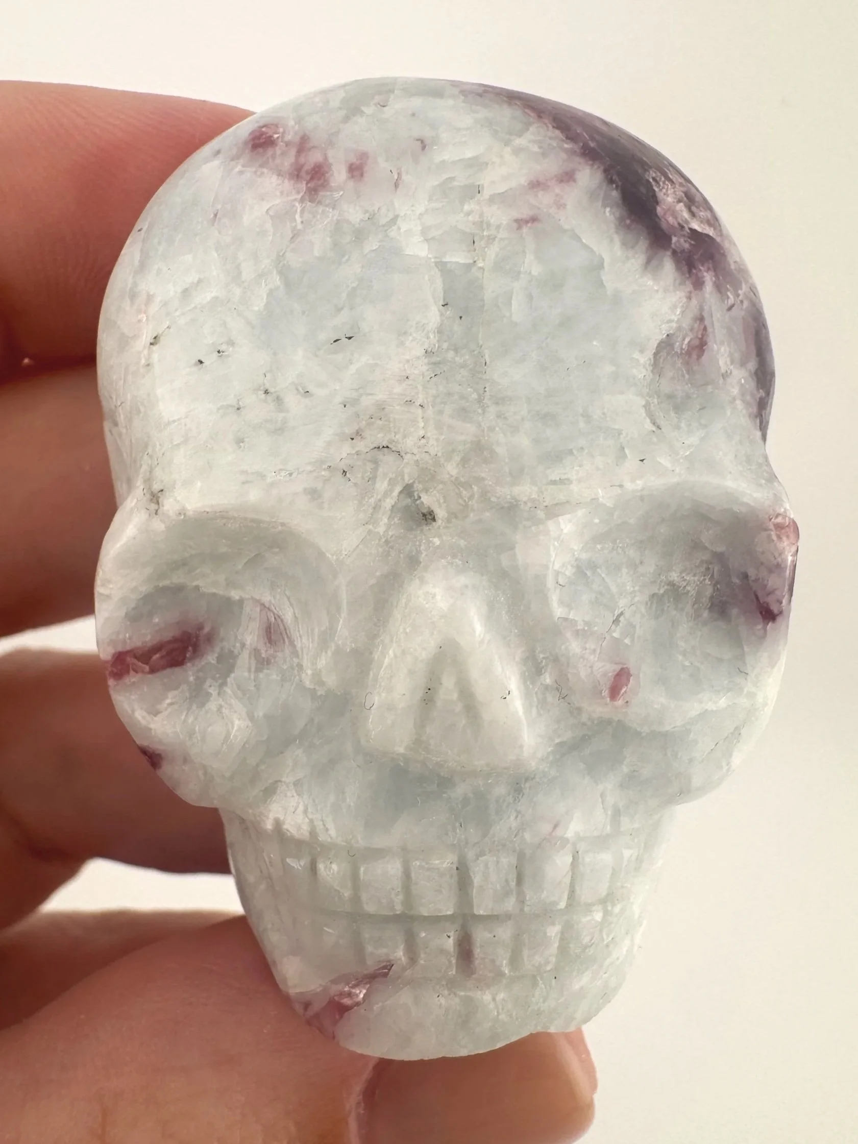 Leandro de Souza Paraiba Tourmaline in Feldspar Palm Skull