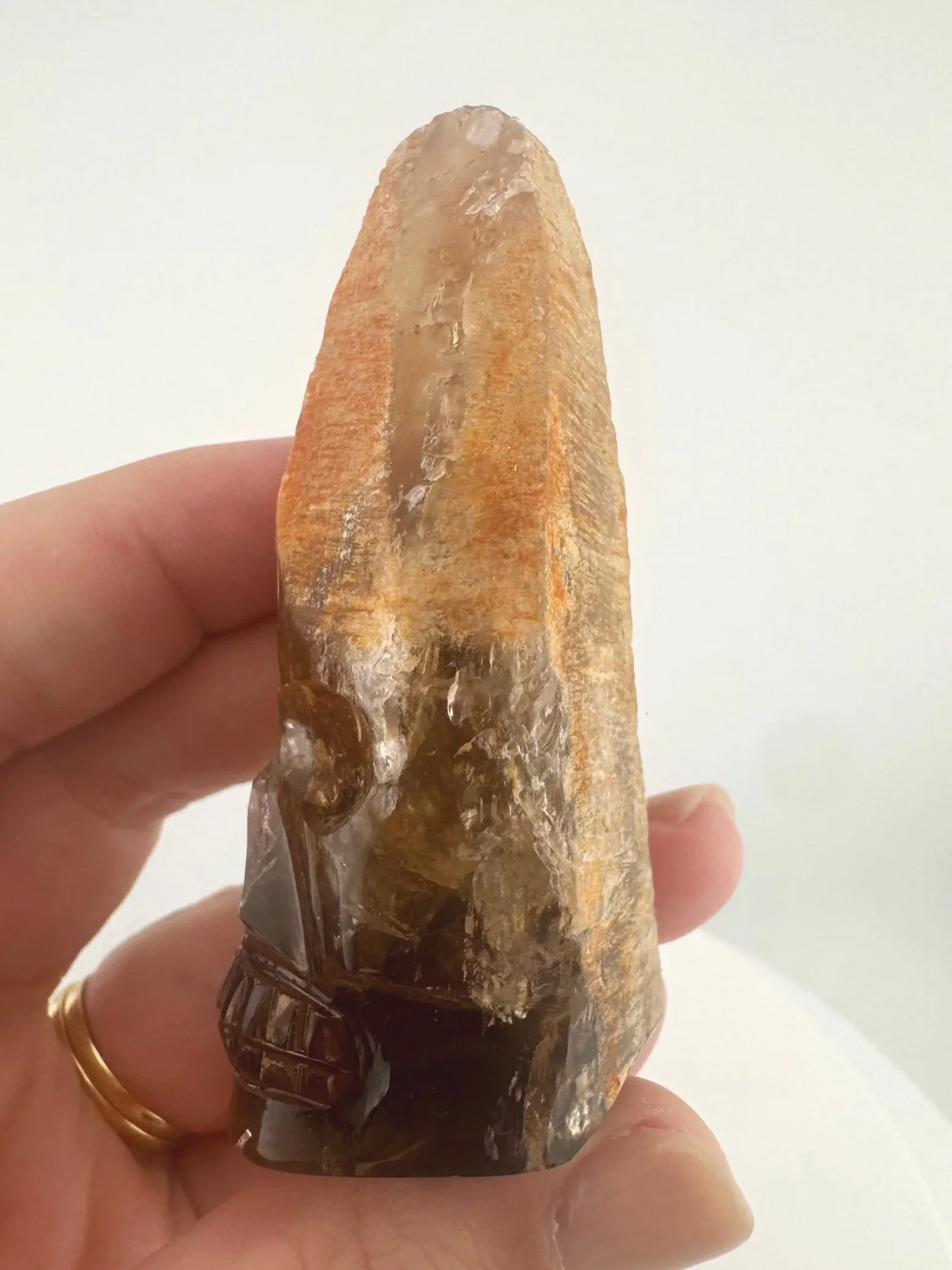 Igor de Souza Morion Tangerine Quartz Shaman Skull