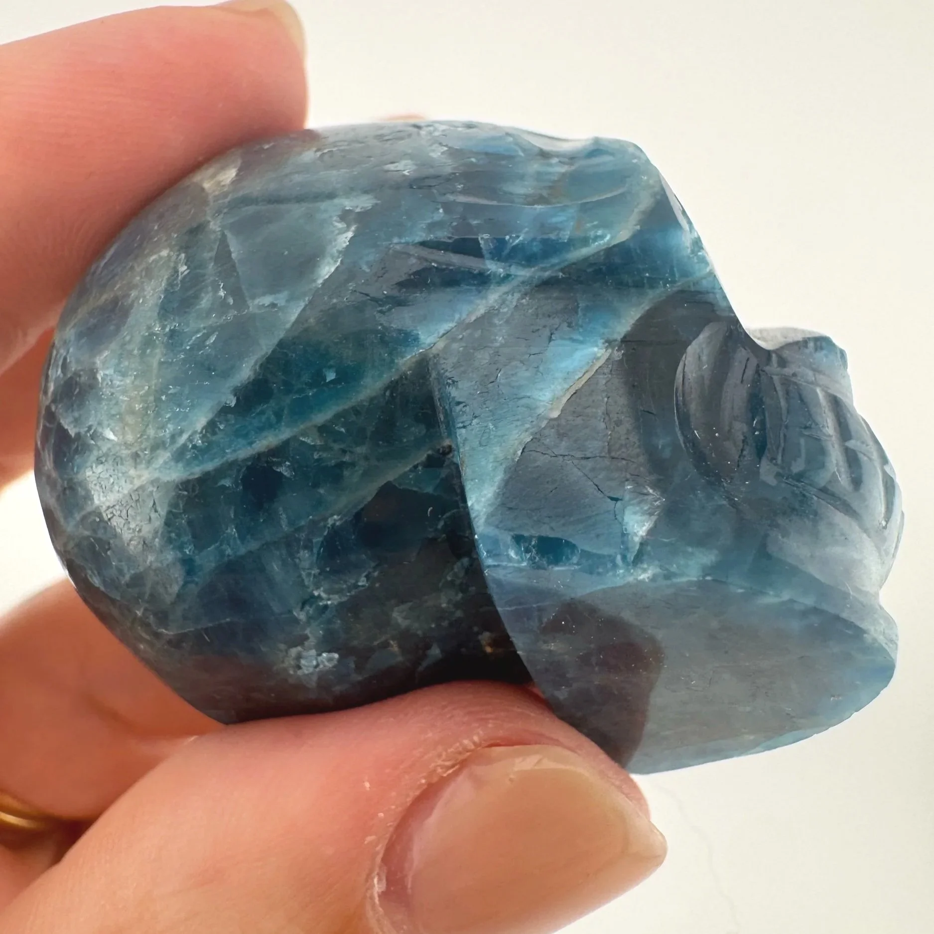 Igor de Souza Blue Apatite Shaman Skull