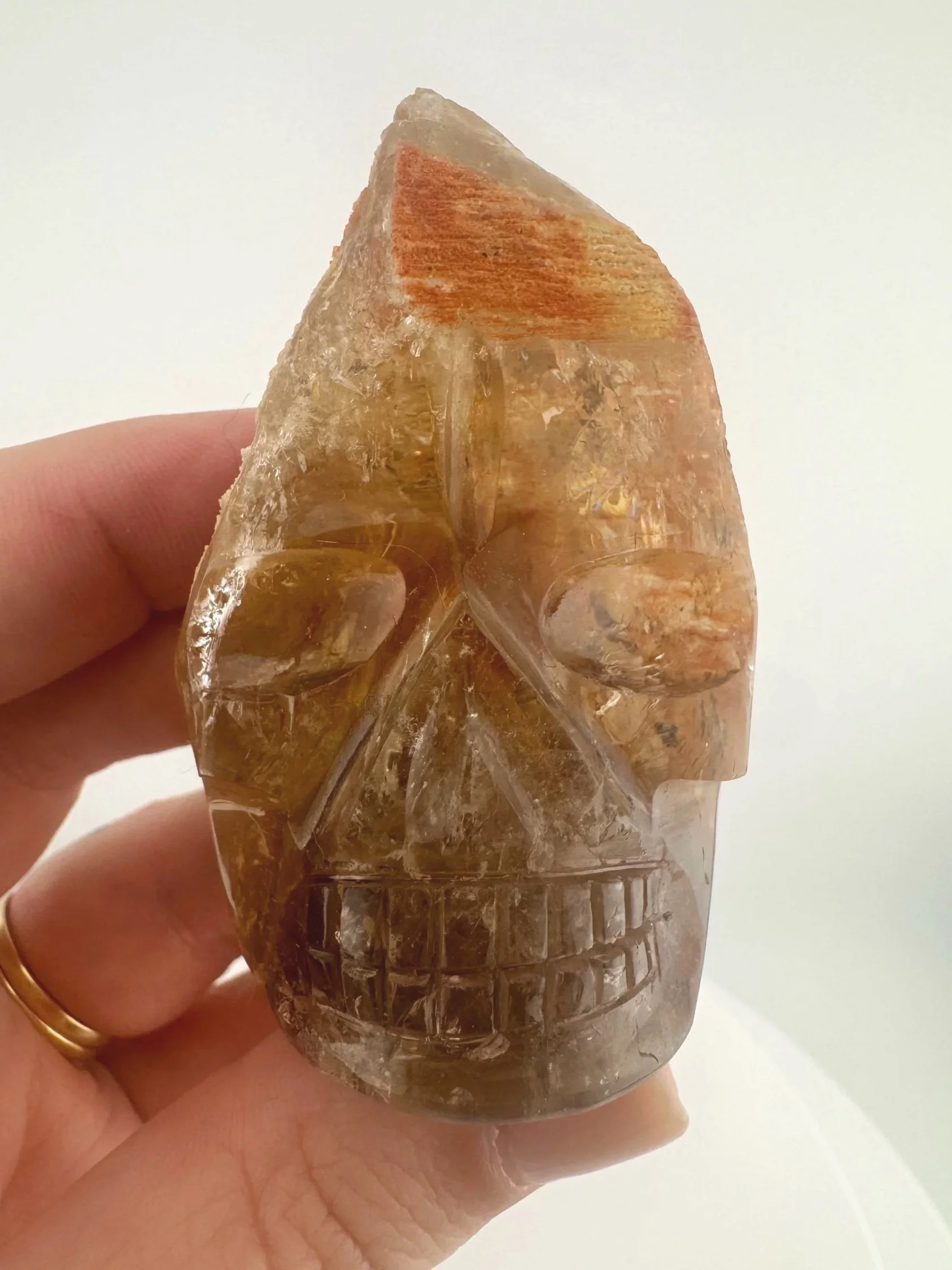 Igor de Souza Morion Tangerine Quartz Shaman Skull