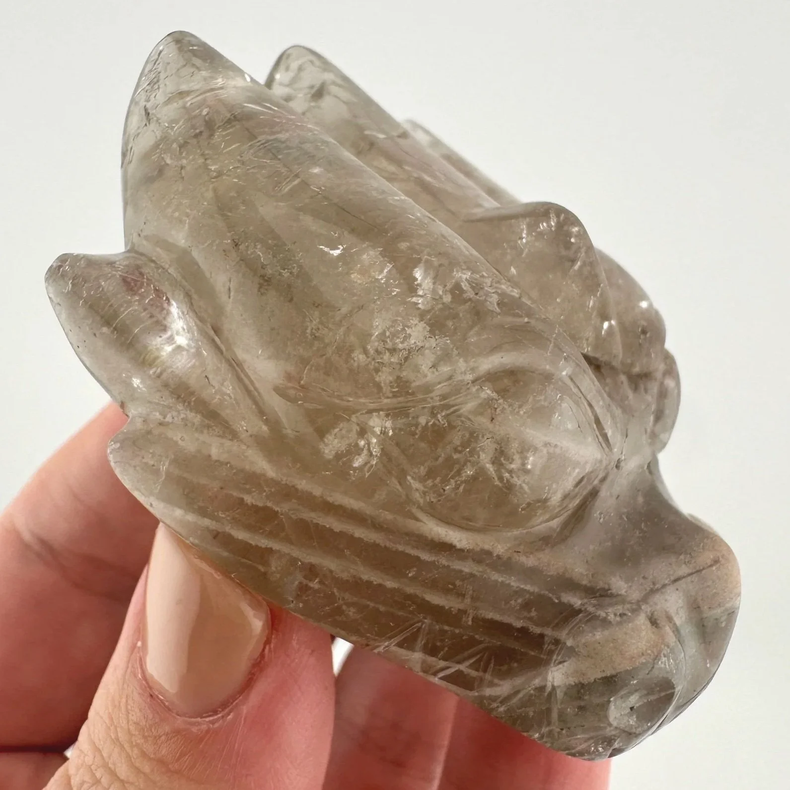 Leandro de Souza Chlorite Phantom Garden Quartz Dragon Skull