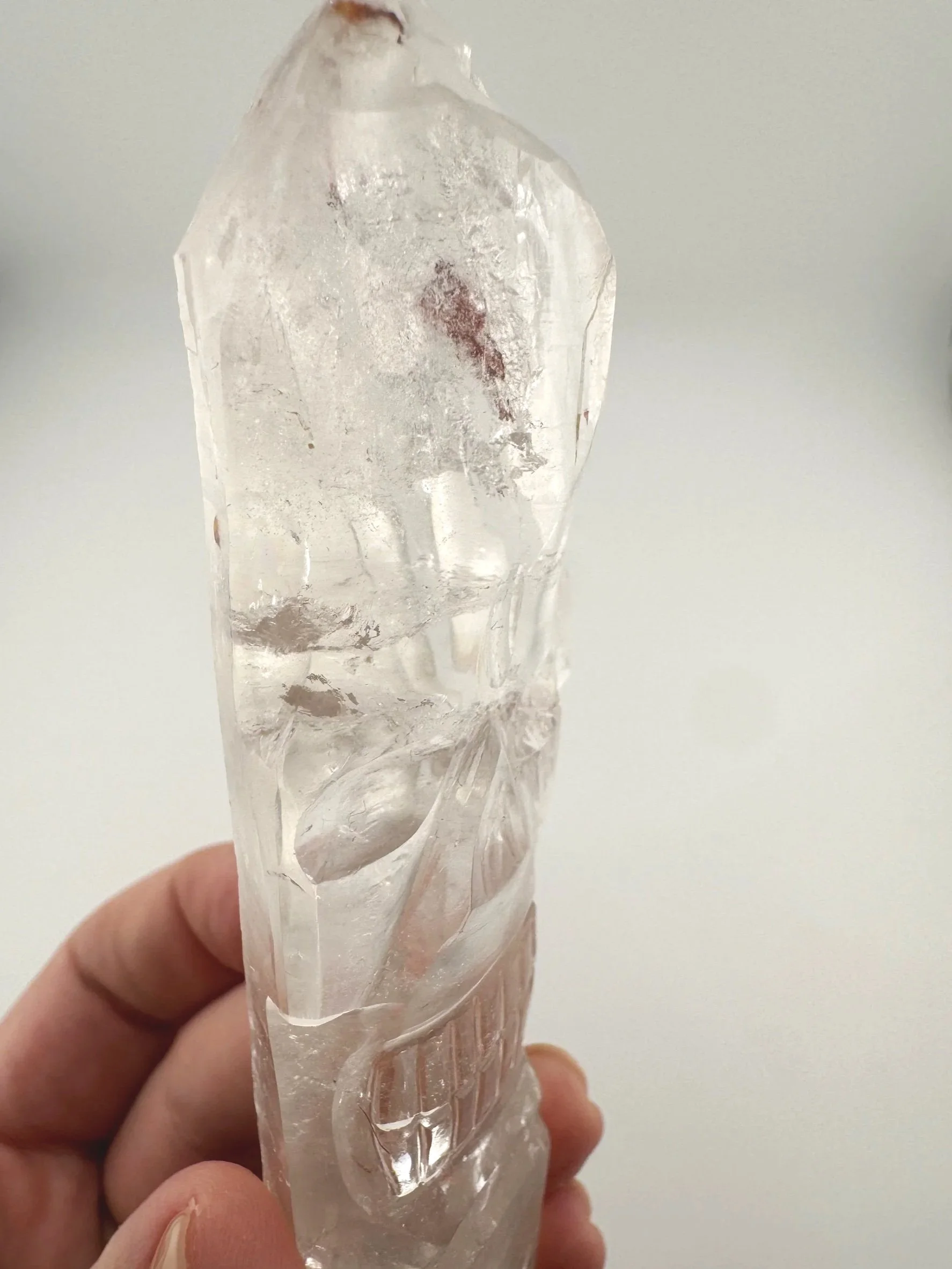 Leandro de Souza Cathedral Quartz Shaman Skull Wand