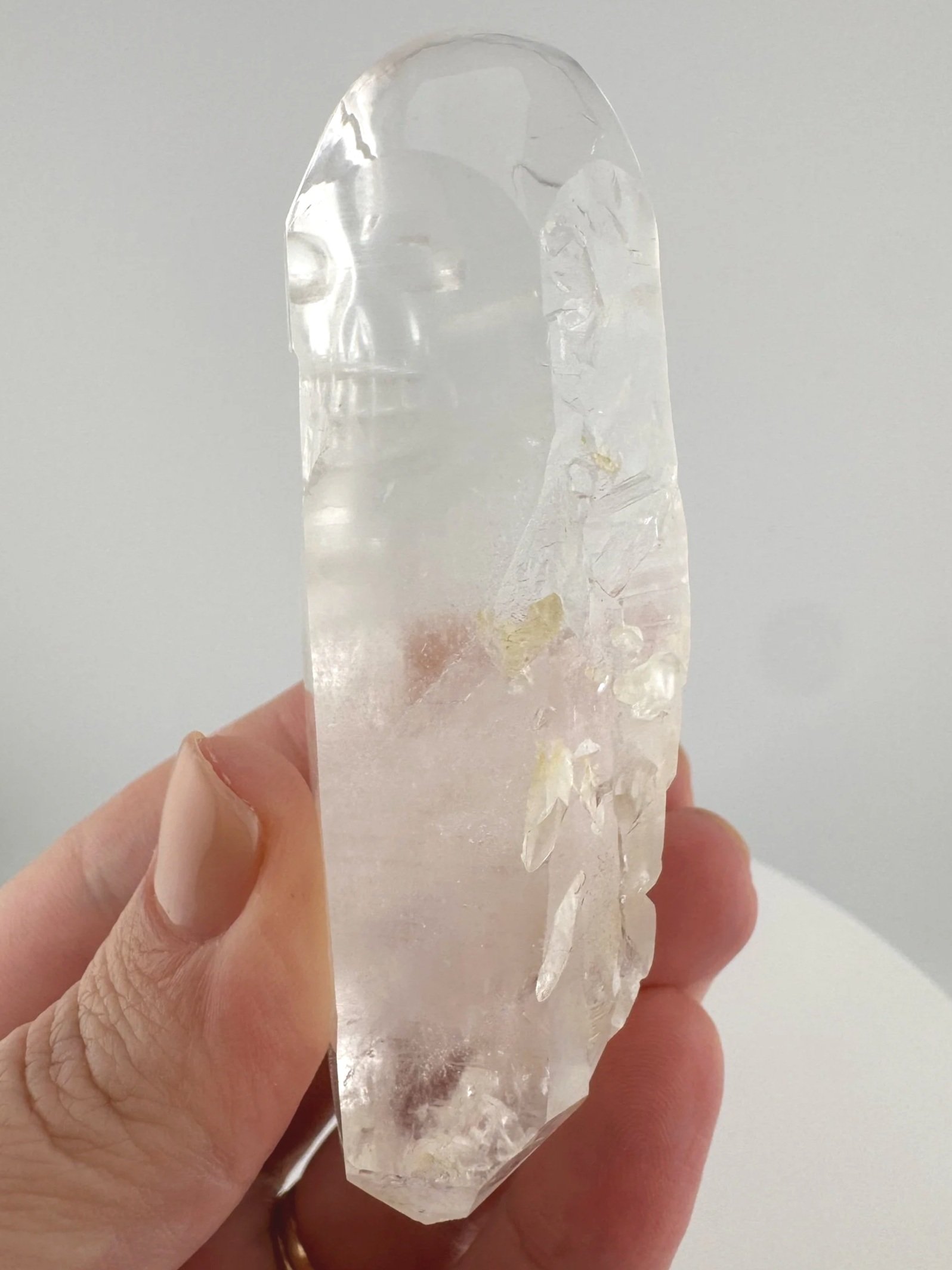Leandro de Souza Cathedral Quartz Shaman Skull Wand