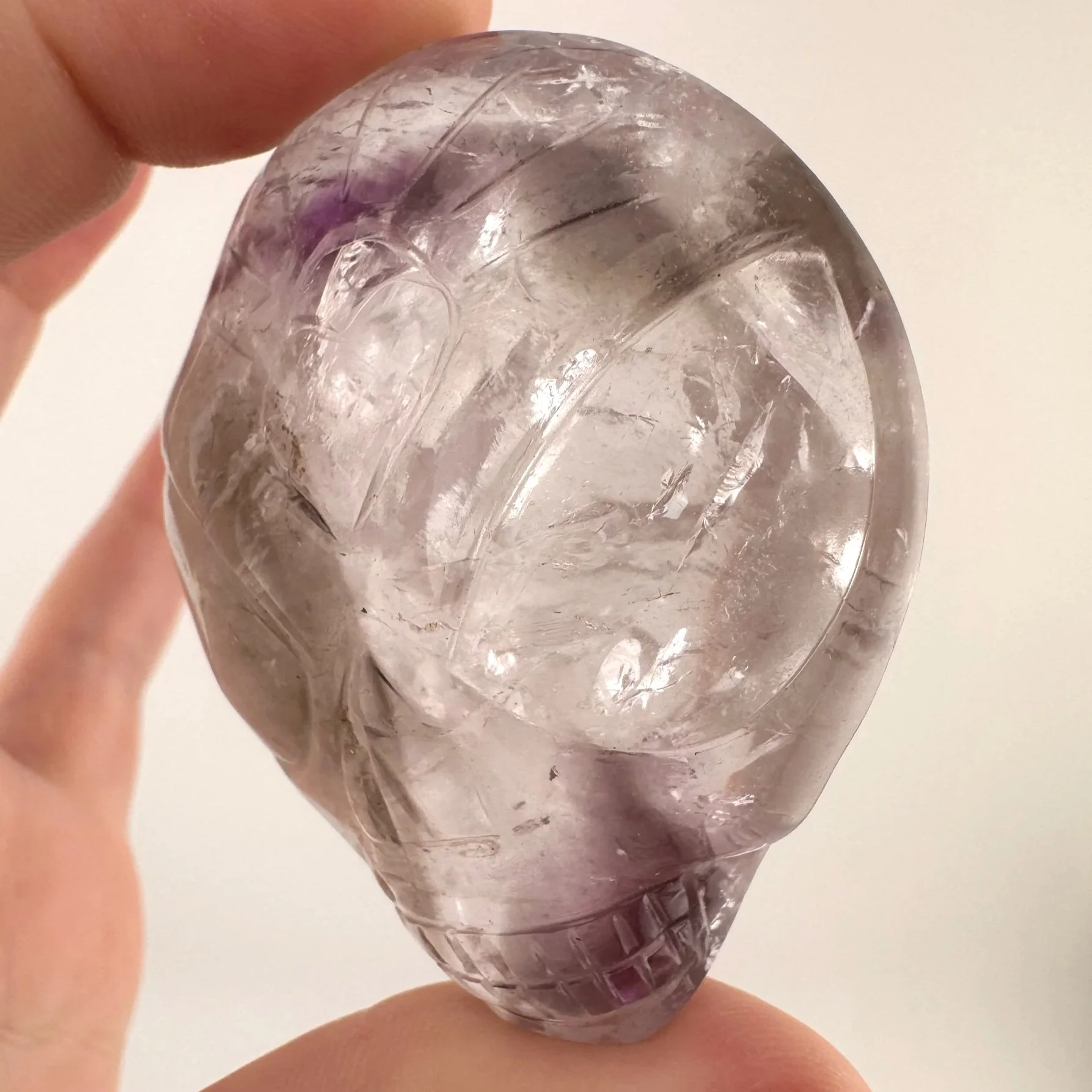 Leandro de Souza Elestial Trapiche Amethyst Palm Skull