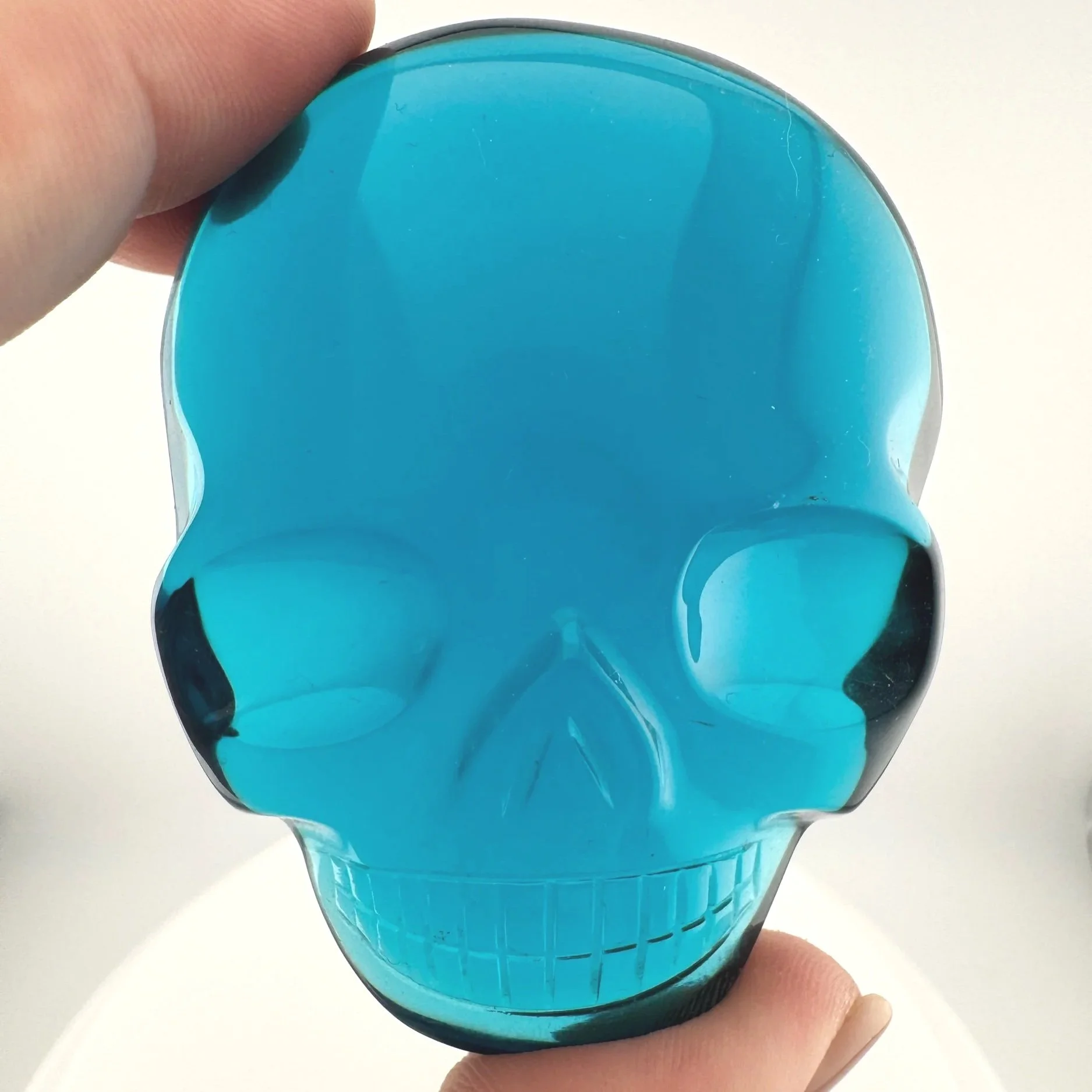 Leandro de Souza Blue Obsidian Magical Child Palm Skull