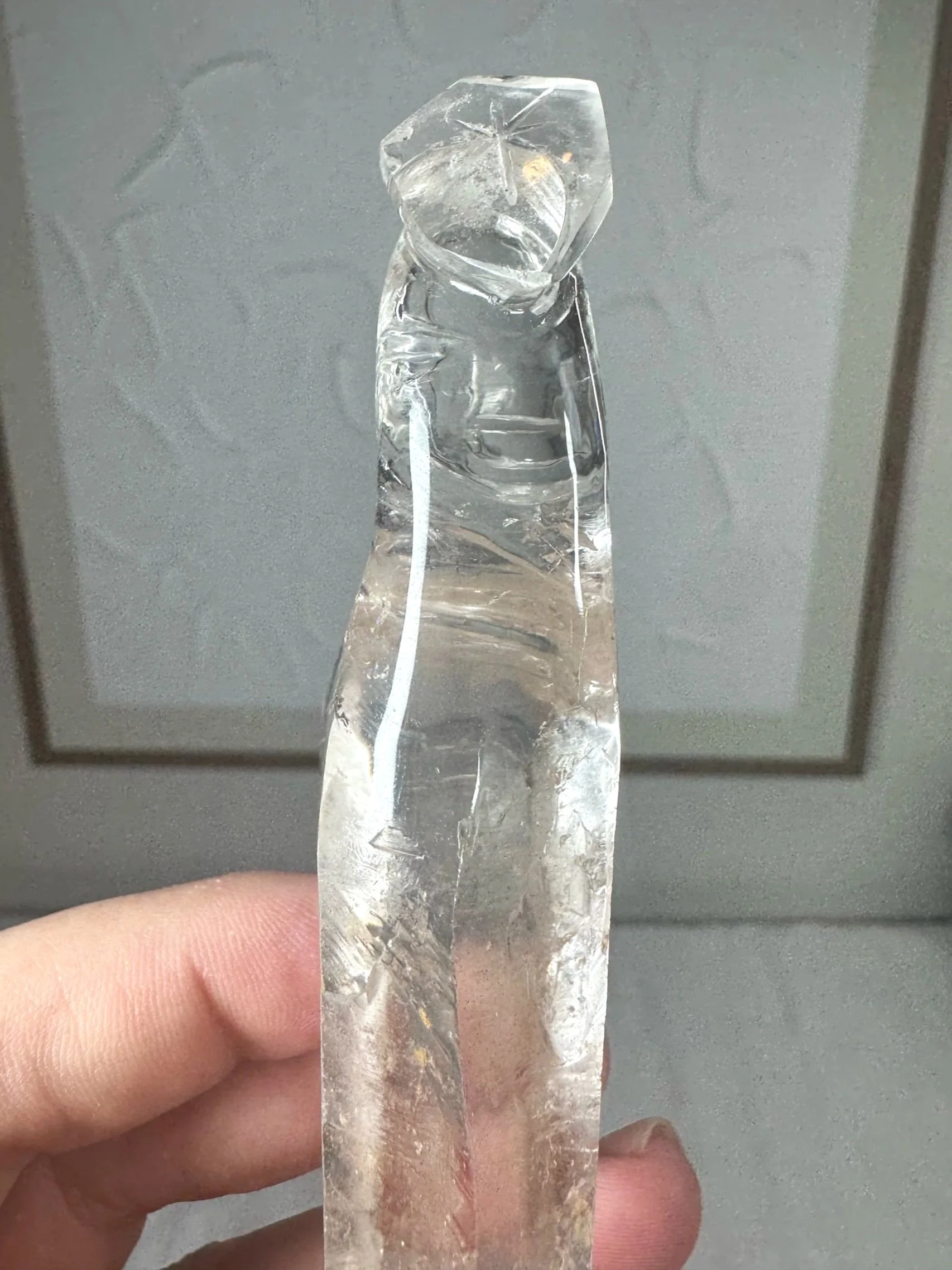 Leandro de Souza Cathedral Quartz Mother Mary Wand