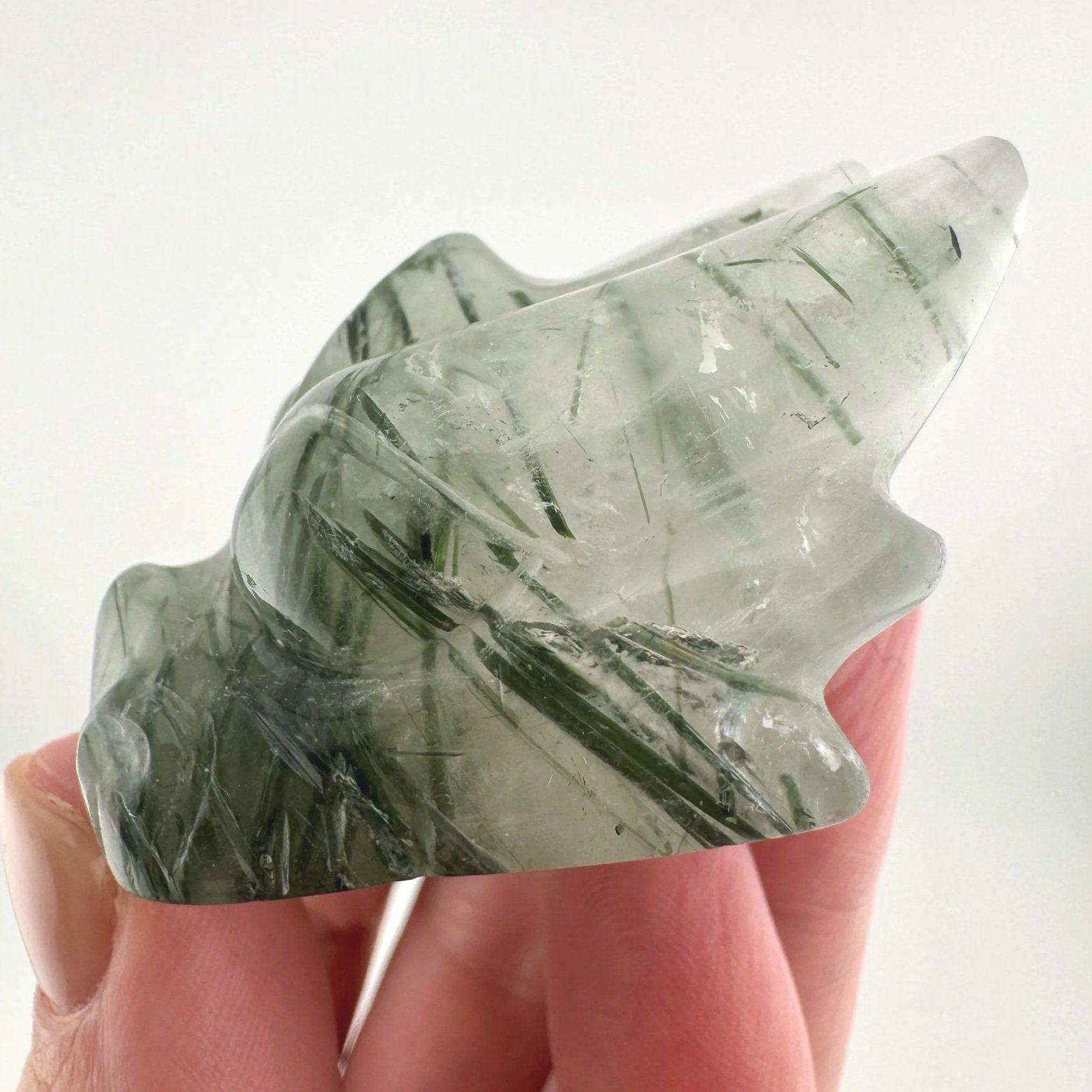 Leandro de Souza Epidote in Quartz Dragon Skull