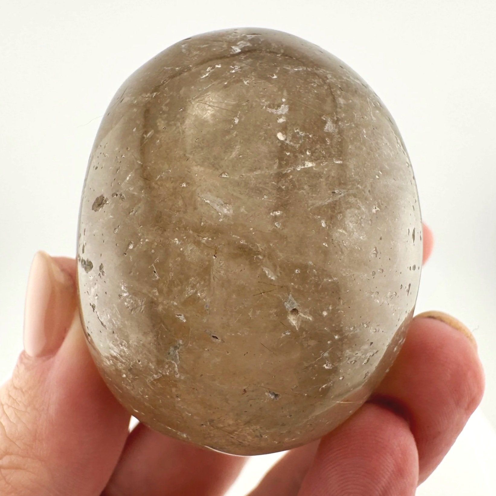 Leandro de Souza Golden Rutile in Smoky Quartz Skull