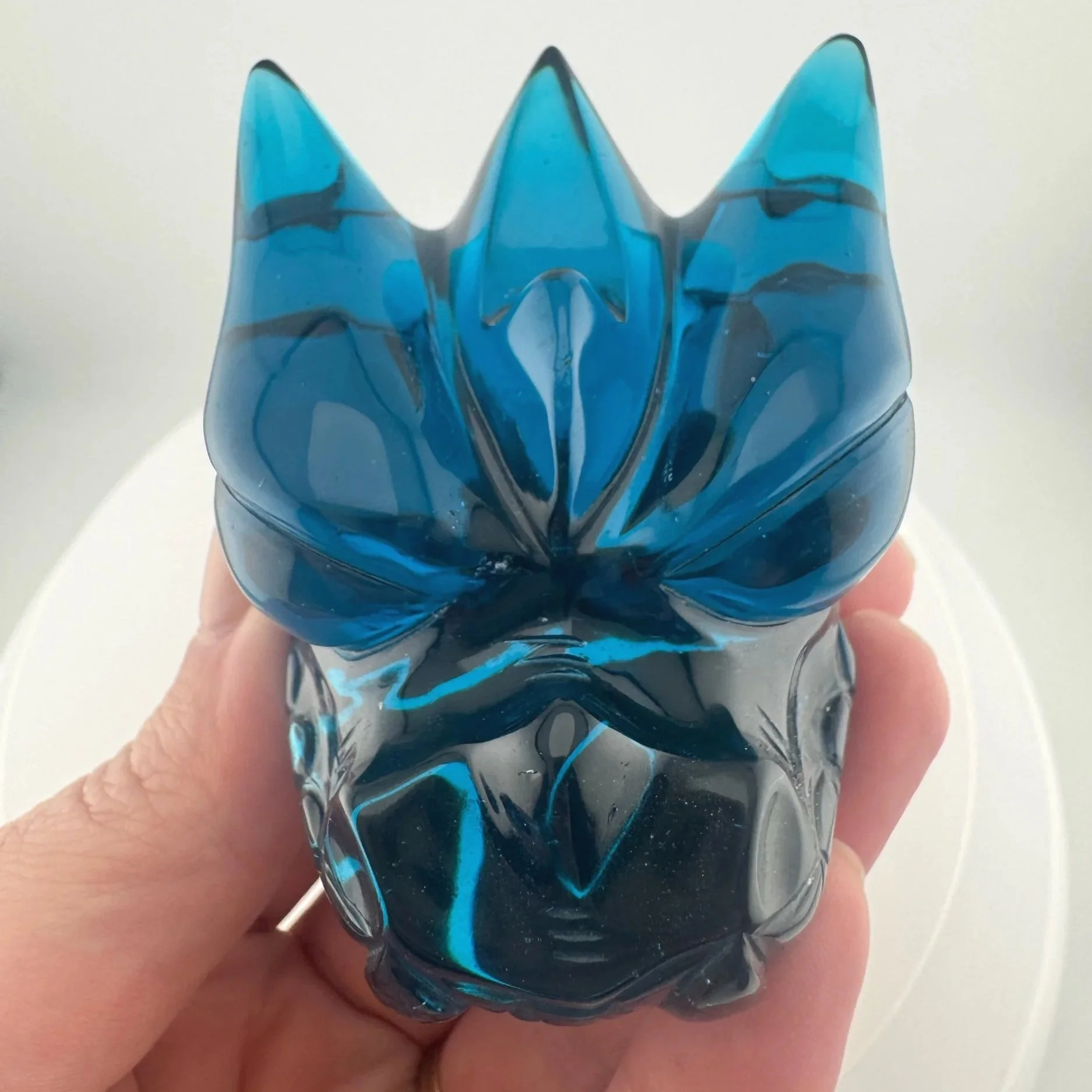 Leandro de Souza Blue Obsidian Dragon Skull