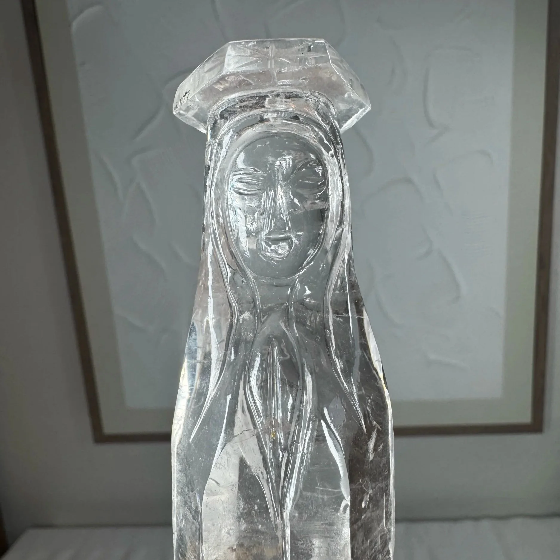 Leandro de Souza Cathedral Quartz Mother Mary Wand
