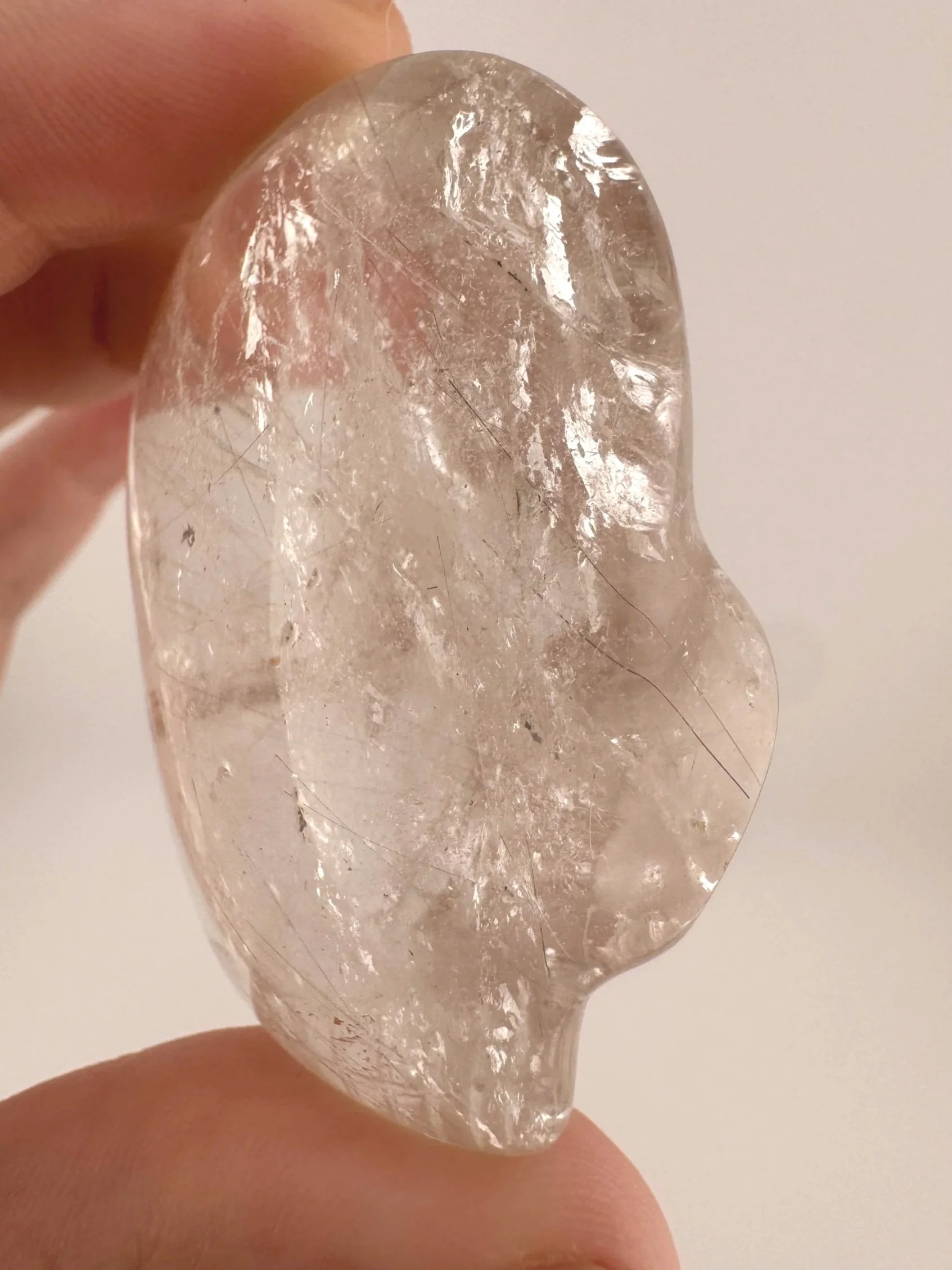 Leandro de Souza Rutilated Quartz Magical Child Palm Skull