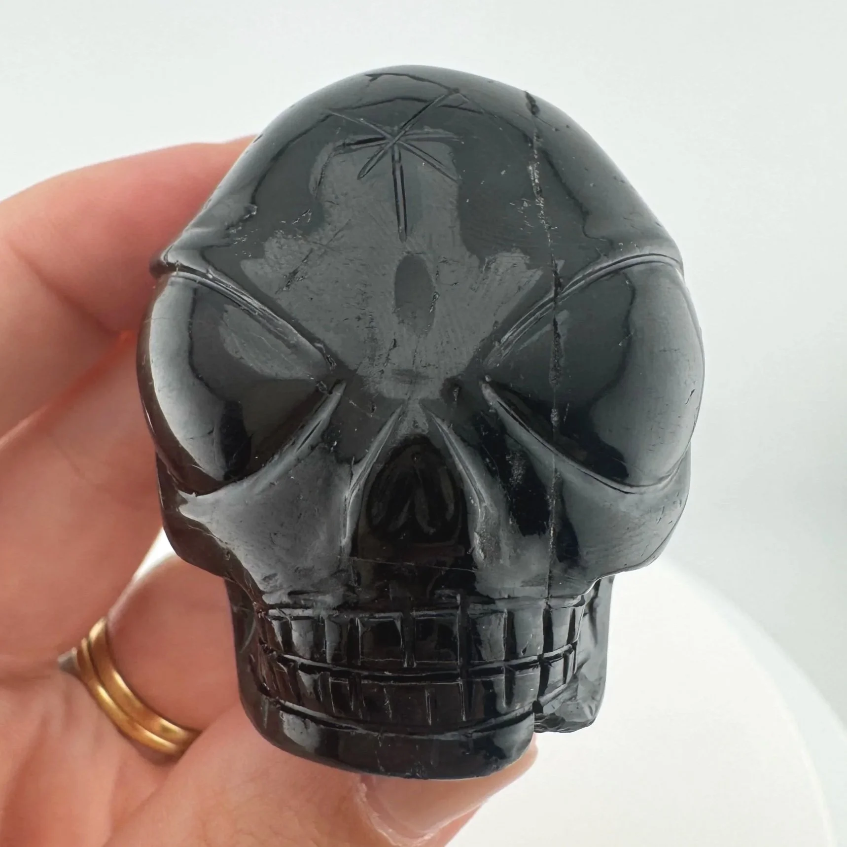 Leandro de Souza Black Tourmaline Star Being Twin Flame Skull