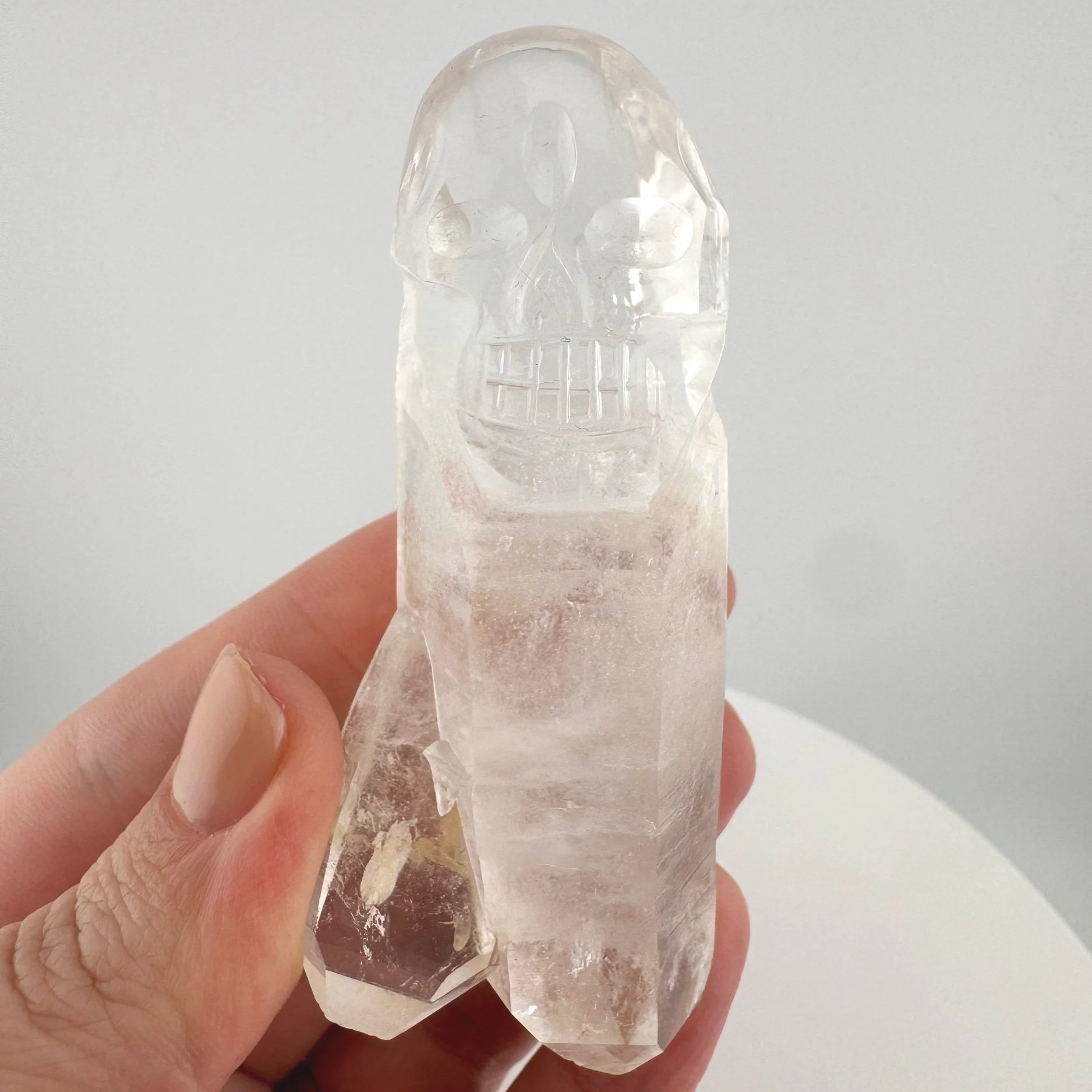 Leandro de Souza Cathedral Quartz Shaman Skull Wand