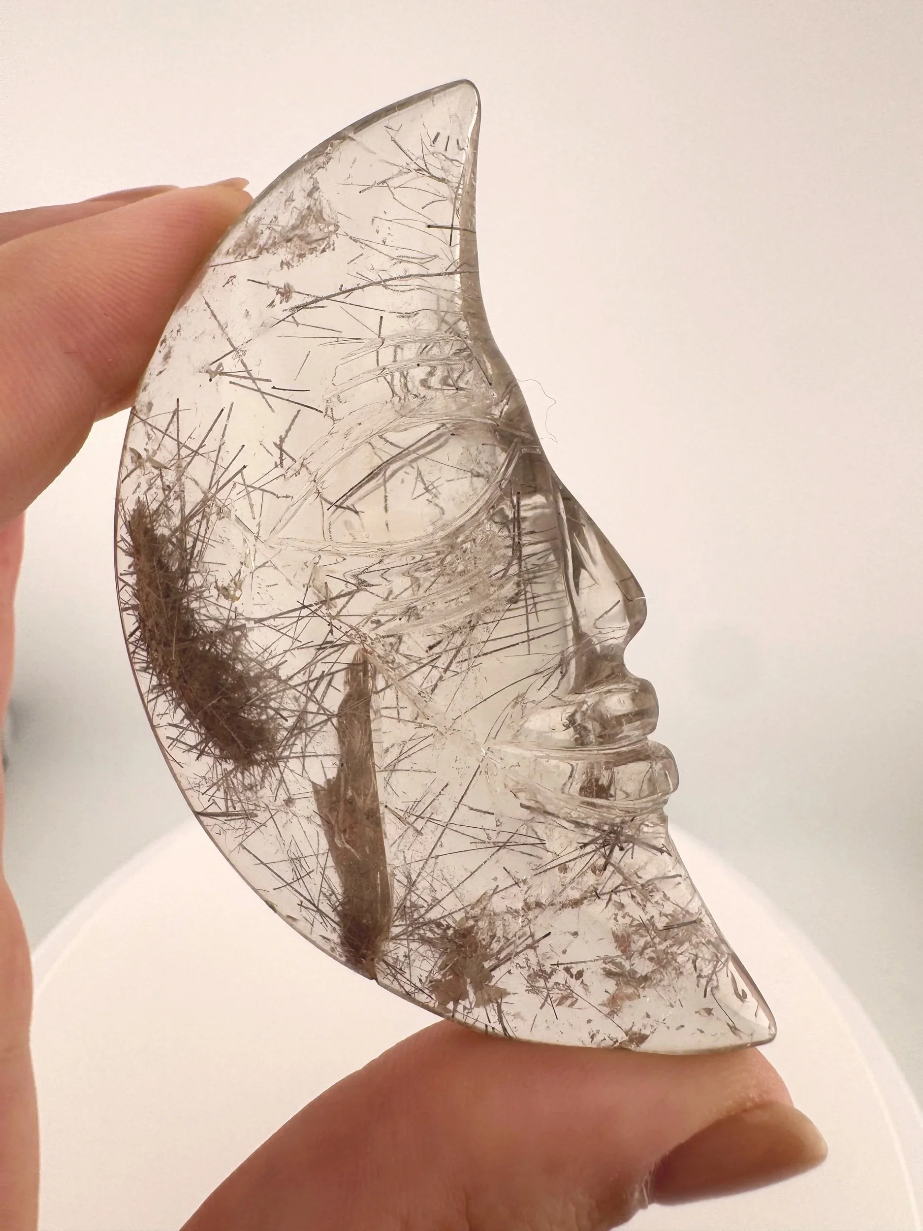 Leandro de Souza Silver Rutile in Gem Quartz Moon