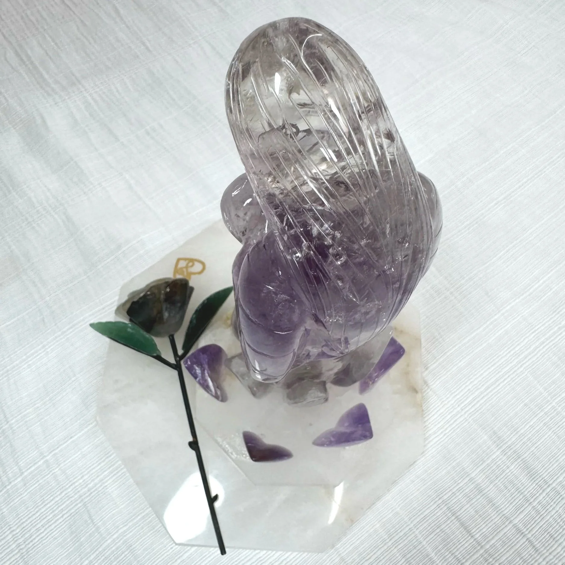 Leandro de Souza Phantom Amethyst Mary Sacred Purple Flame Sculpture