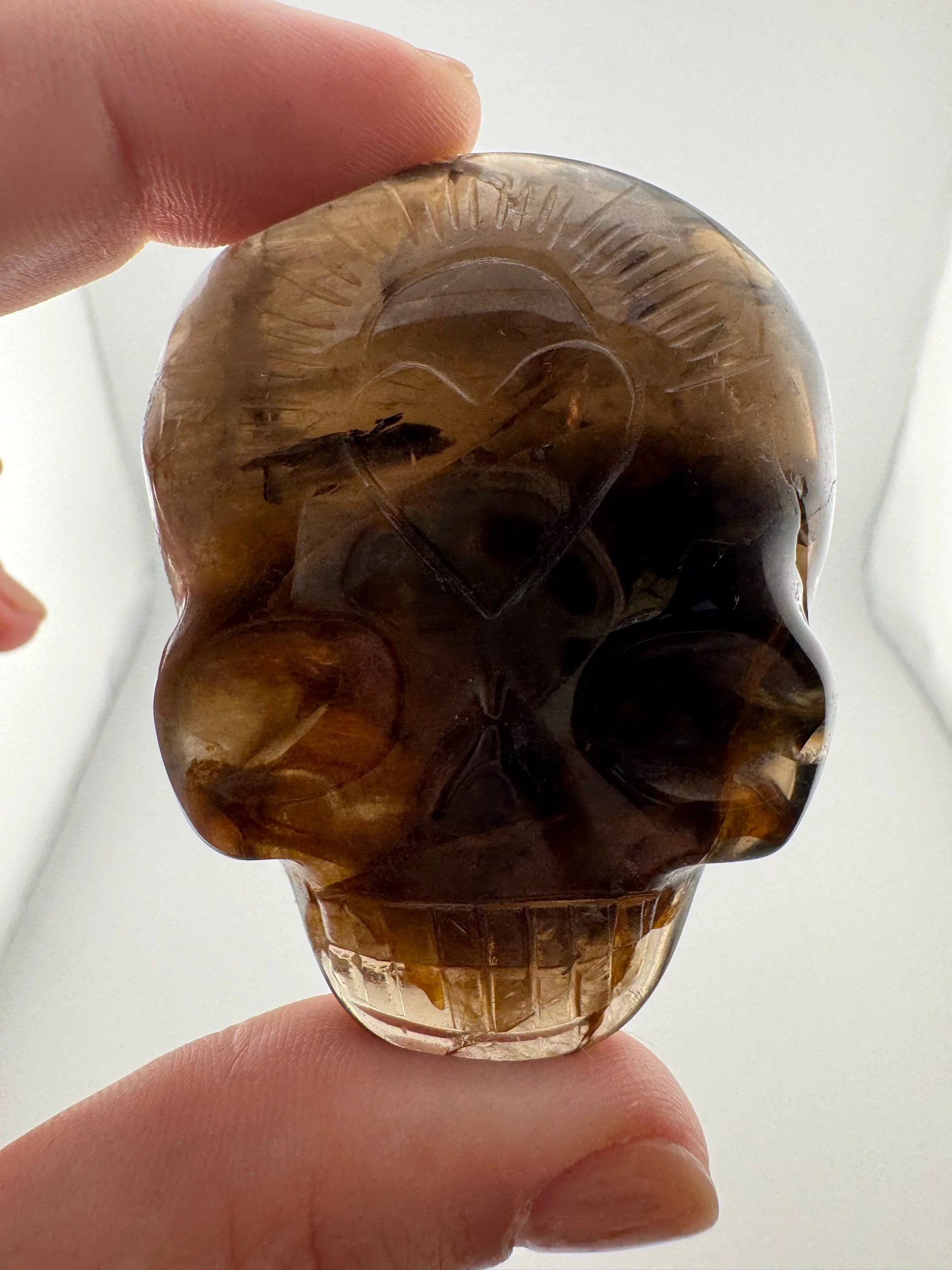 Leandro de Souza Smoky Hematoid Magical Child Palm Skull