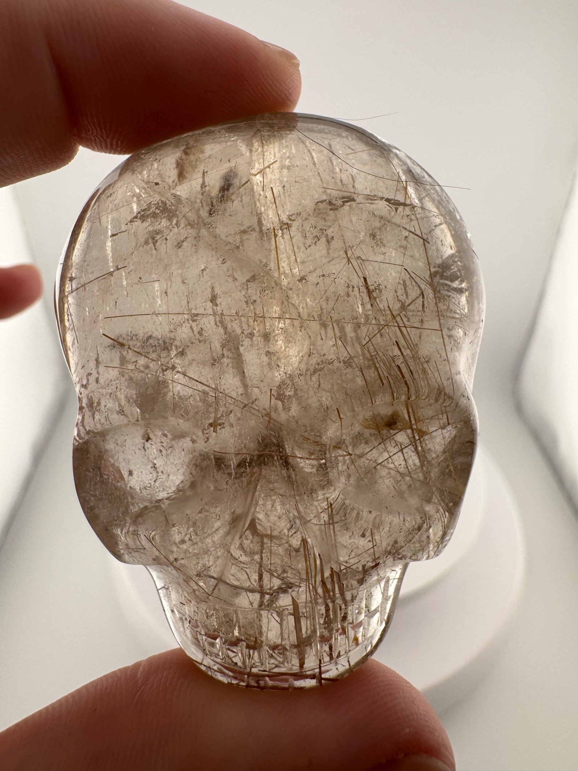 Leandro de Souza Red Rutile Magical Child Palm Skull