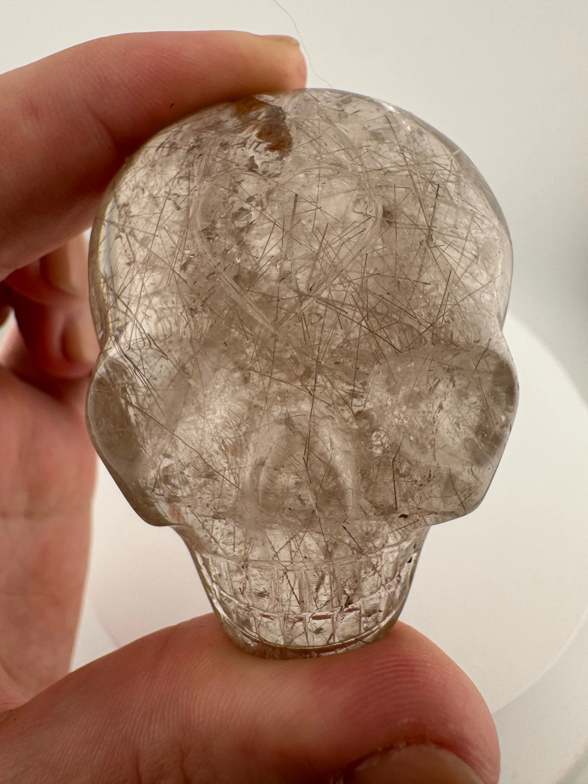 Leandro de Souza Red Rutile Magical Child Palm Skull