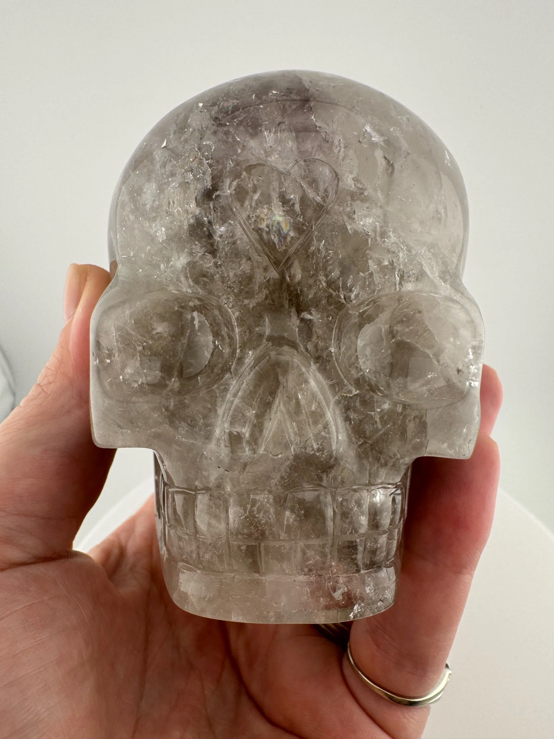 Leandro de Souza Smoky Elestial Trapiche Phantom Amethyst Skull