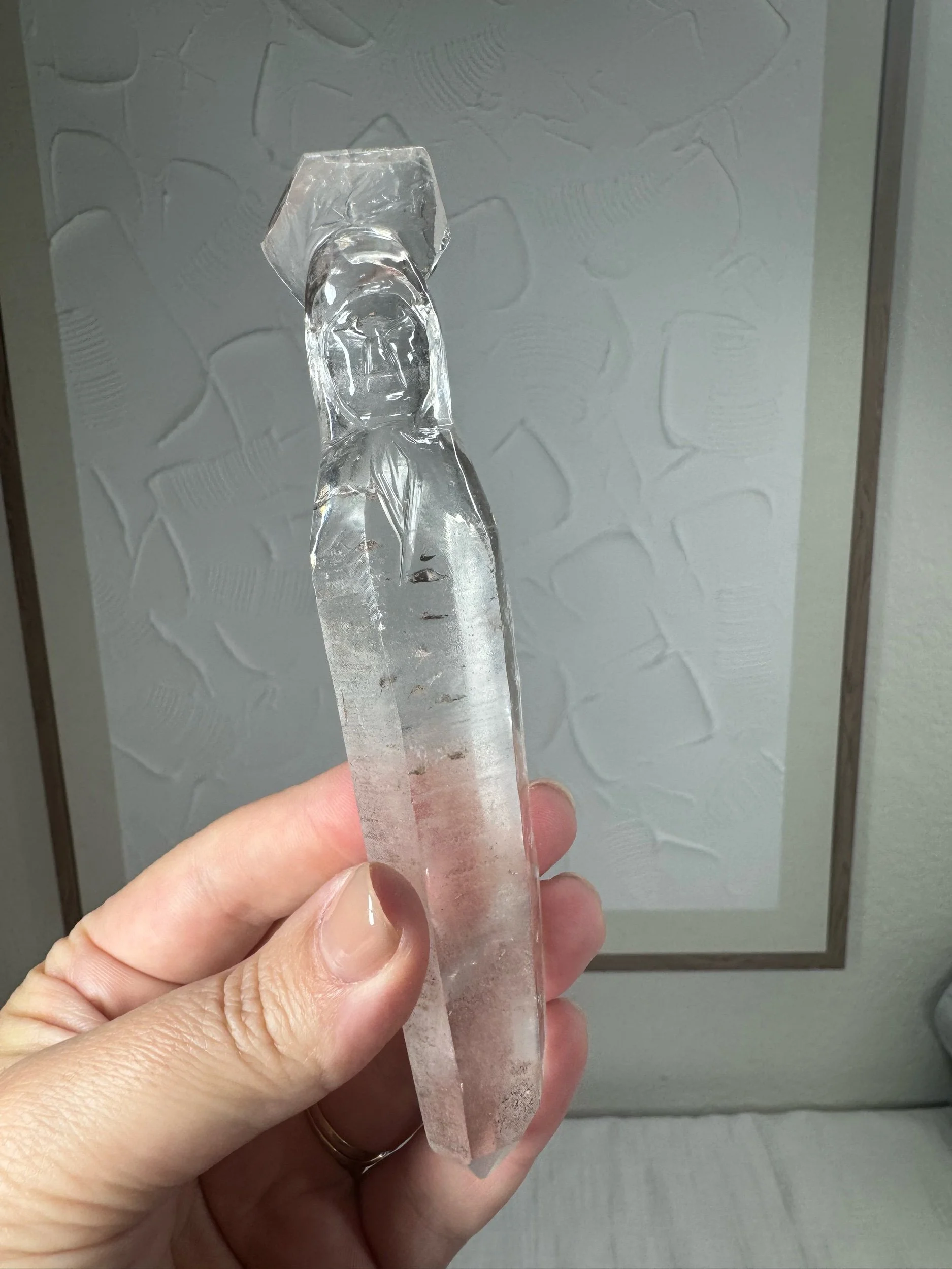 Leandro de Souza Cathedral Quartz Mother Mary Wand