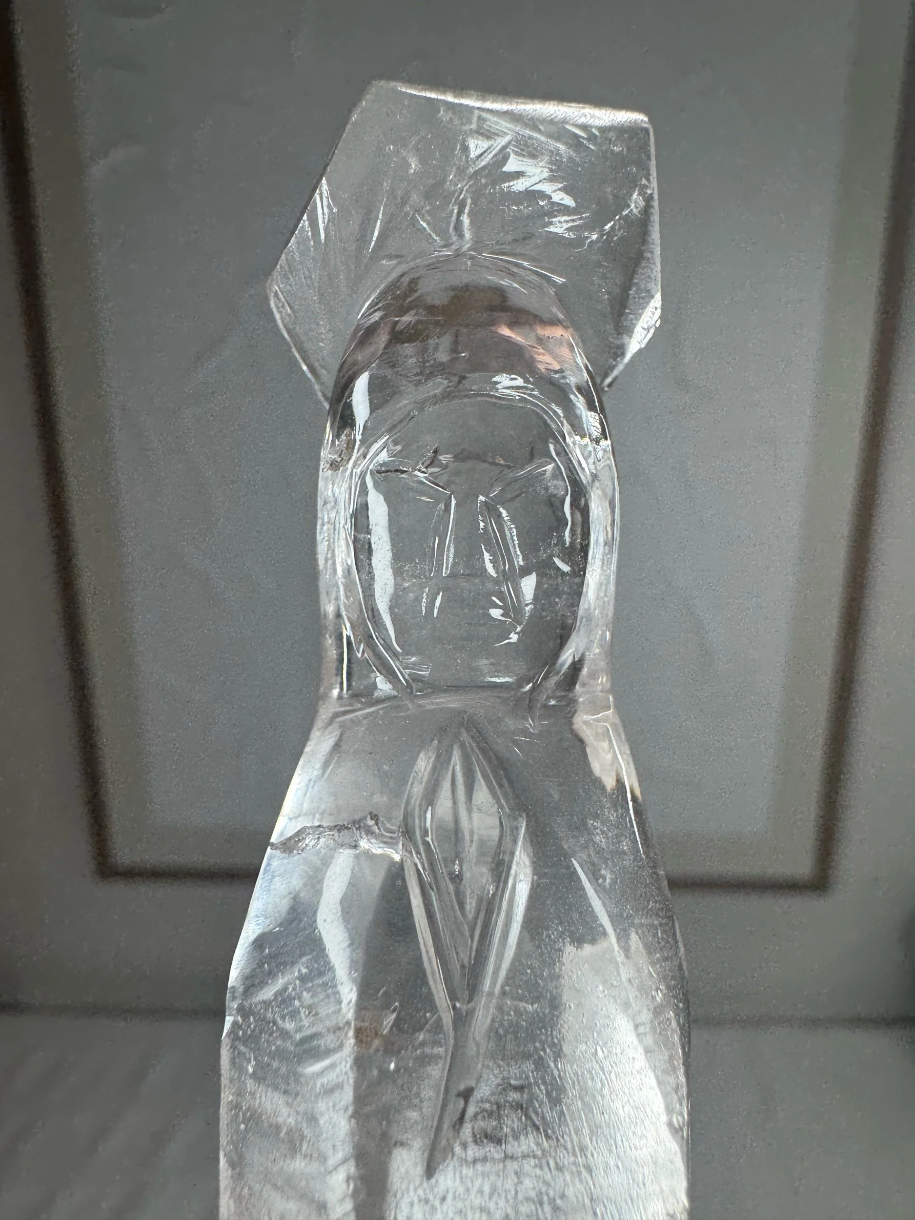 Leandro de Souza Cathedral Quartz Mother Mary Wand